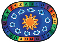 Carpets for Kids Sunny Day Learn & Play Oval Rug, 4'5" x 5'10" (CFK-9445)