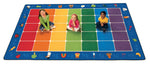 Carpets for Kids Fun with Phonics Seating Rug, Multi Color, 8'4