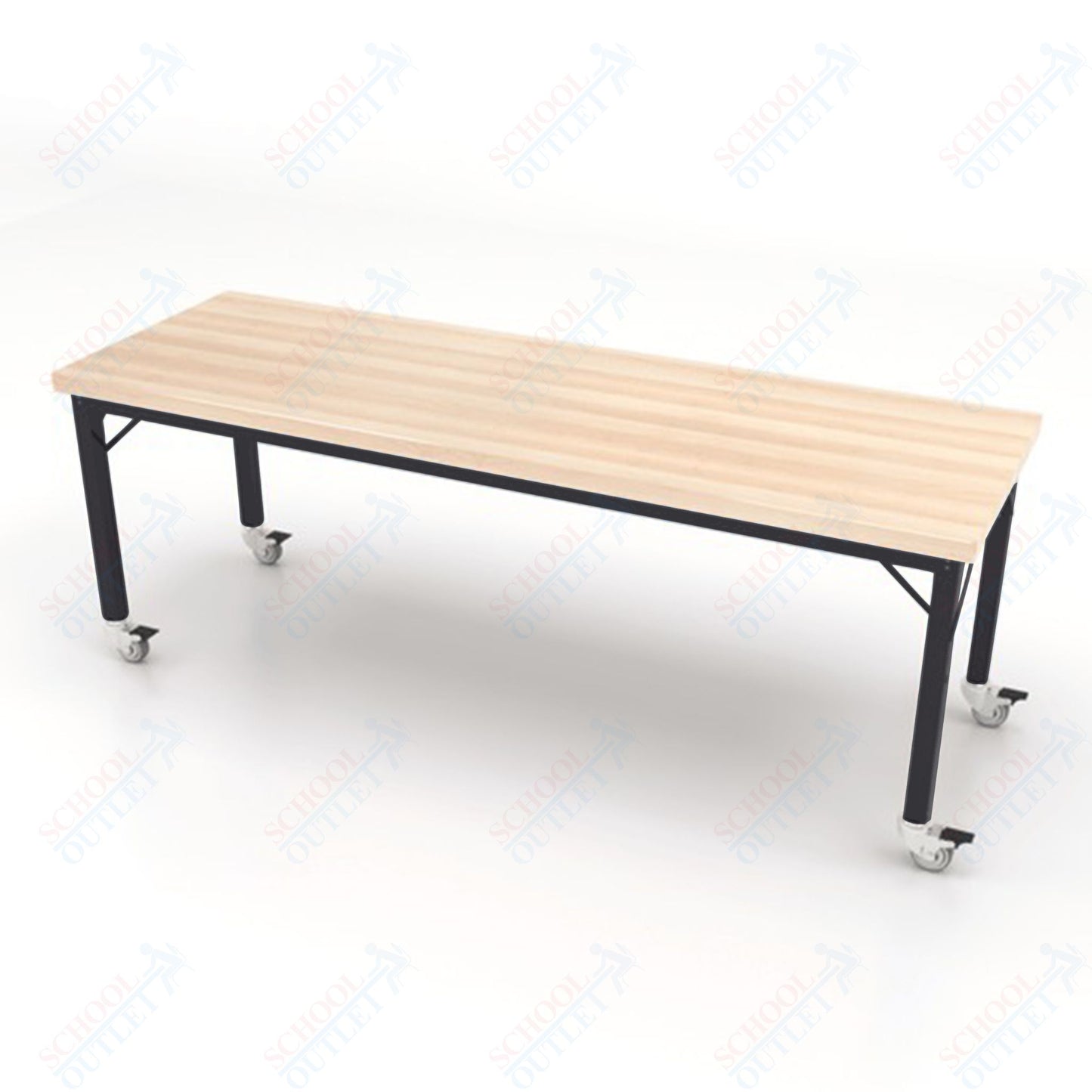 CEF Brainstorm Workbench 26" Height with Maple Butcher Block Top and Steel Frame for Kindergarten - 2nd Grade - SchoolOutlet