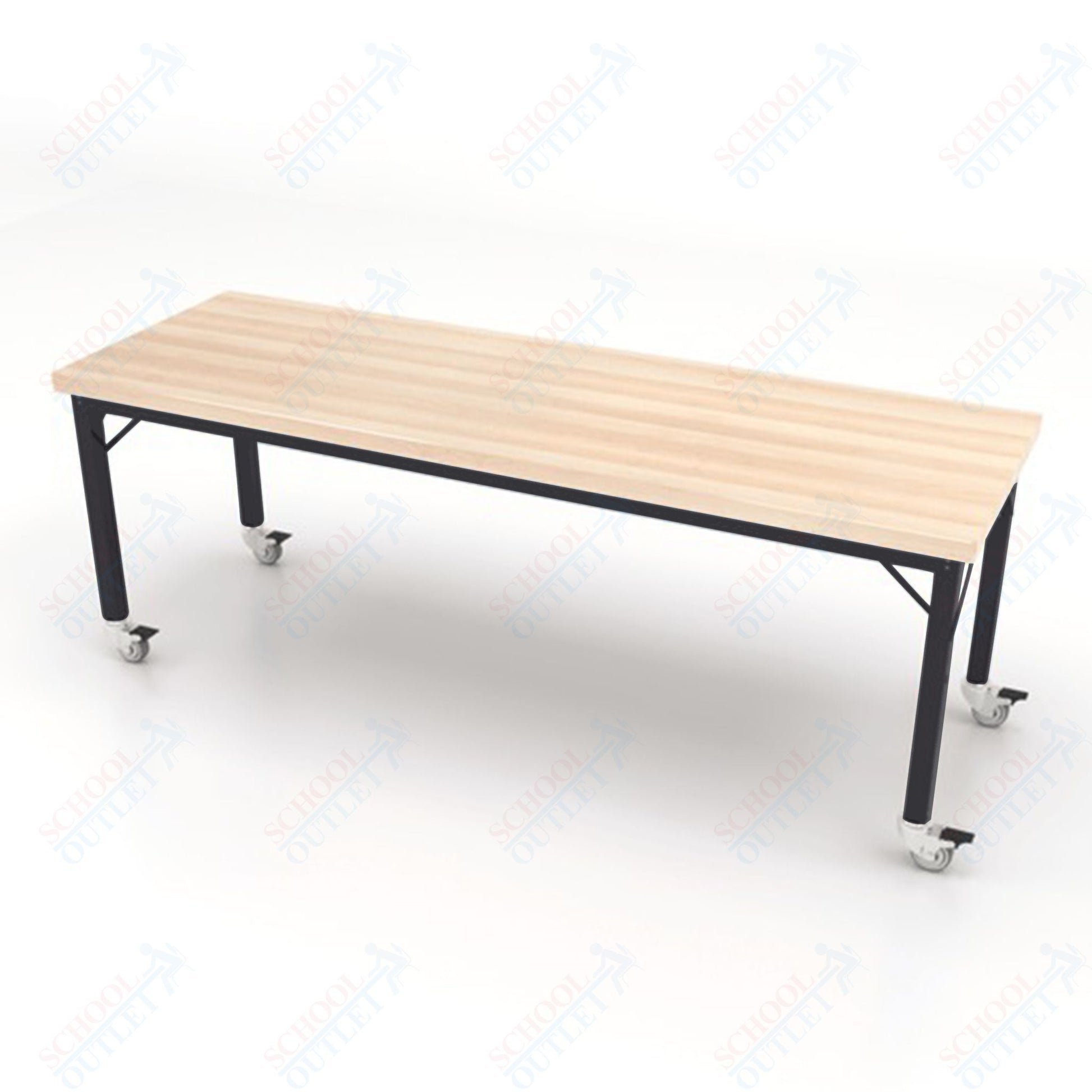 CEF Brainstorm Workbench 26" Height with Maple Butcher Block Top and Steel Frame for Kindergarten - 2nd Grade - SchoolOutlet