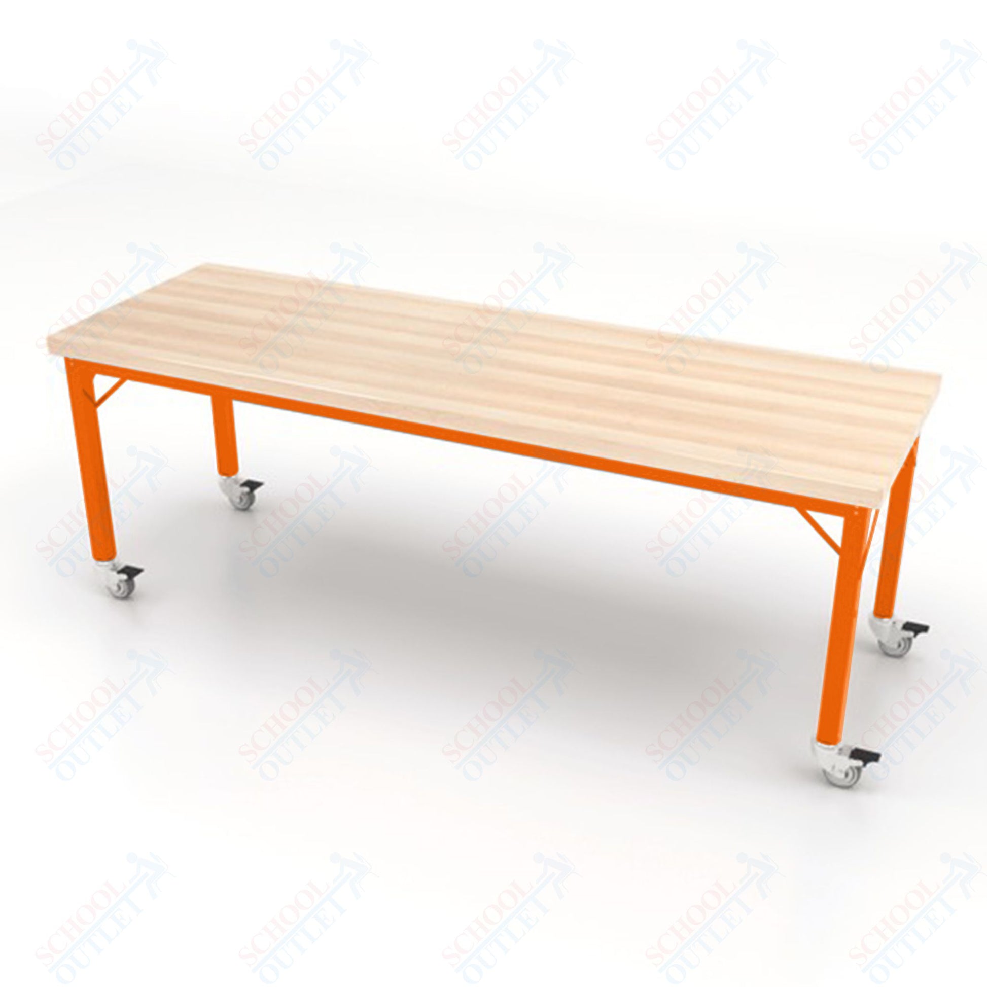 CEF Brainstorm Workbench 26" Height with Maple Butcher Block Top and Steel Frame for Kindergarten - 2nd Grade - SchoolOutlet