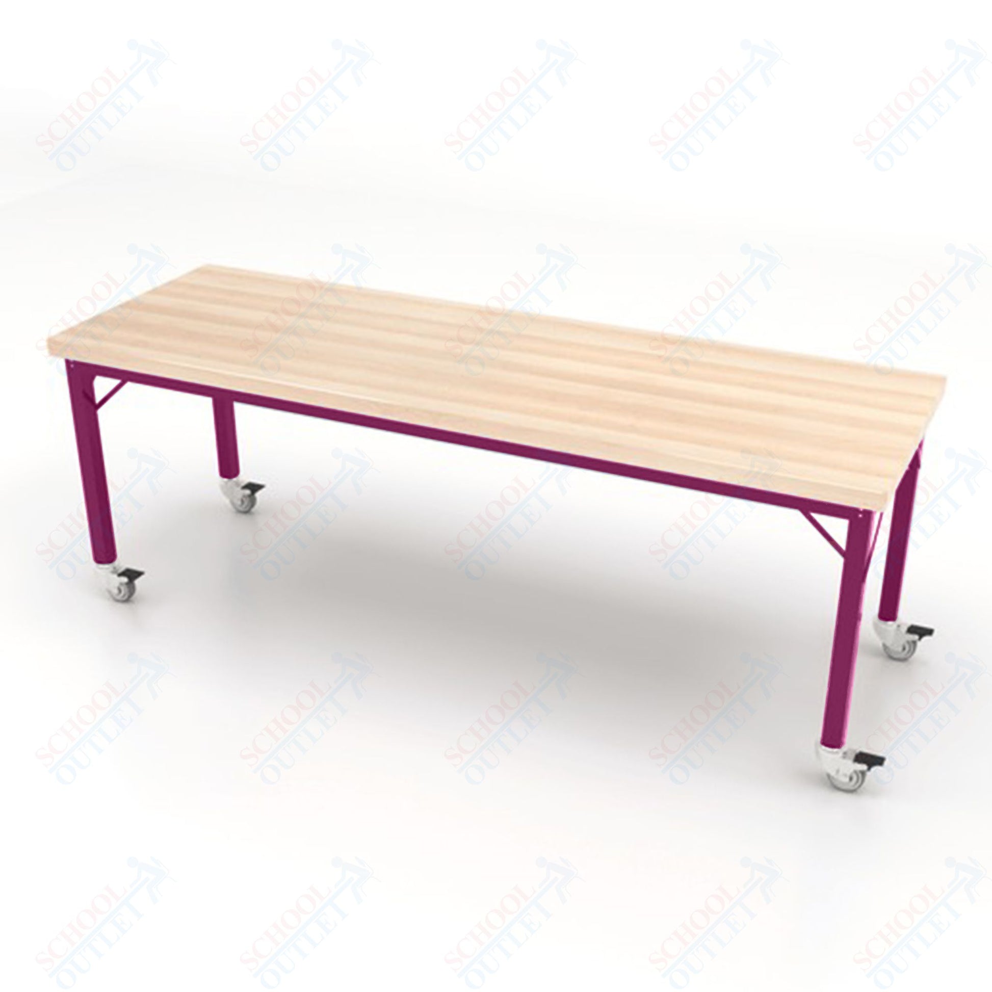 CEF Brainstorm Workbench 26" Height with Maple Butcher Block Top and Steel Frame for Kindergarten - 2nd Grade - SchoolOutlet