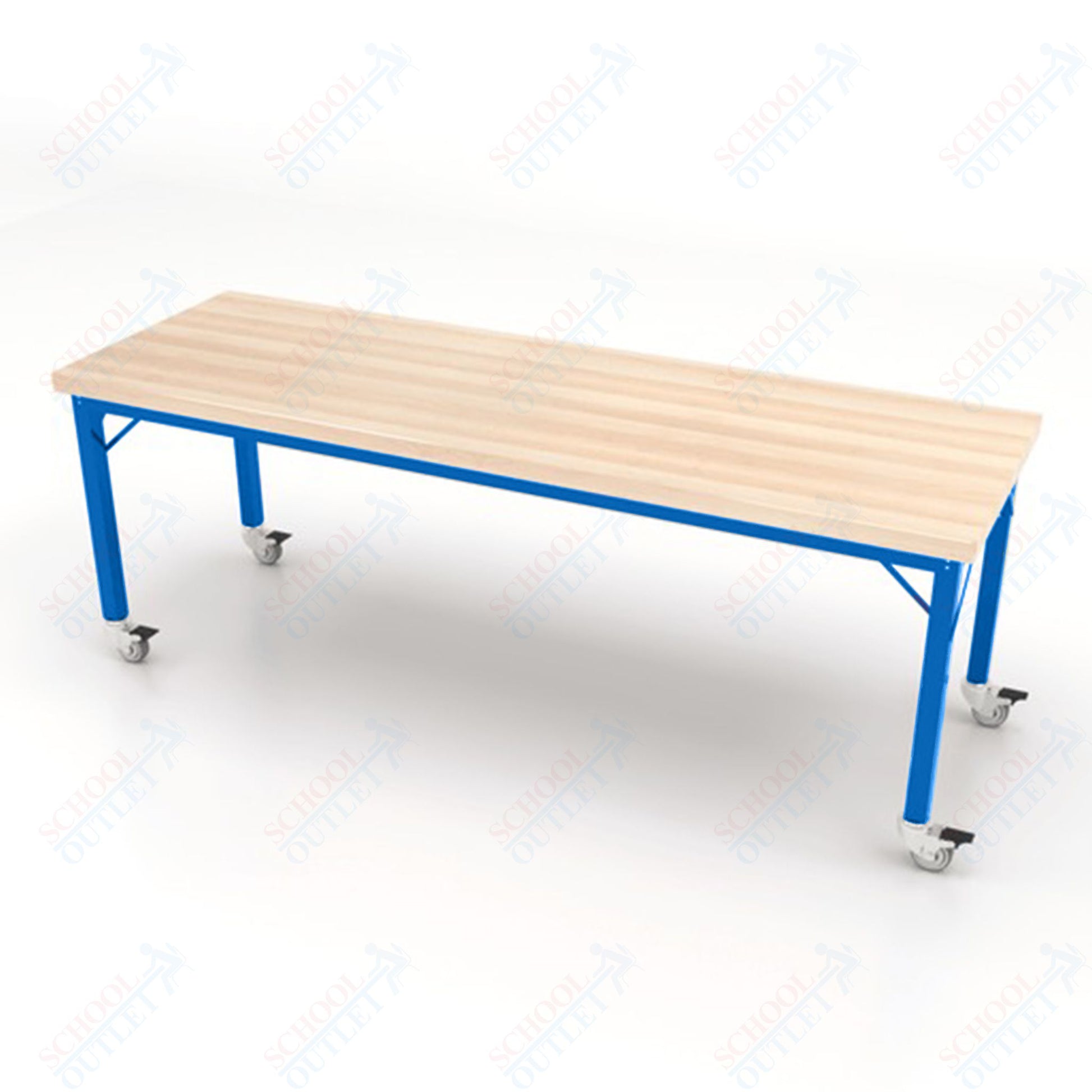 CEF Brainstorm Workbench 26" Height with Maple Butcher Block Top and Steel Frame for Kindergarten - 2nd Grade - SchoolOutlet