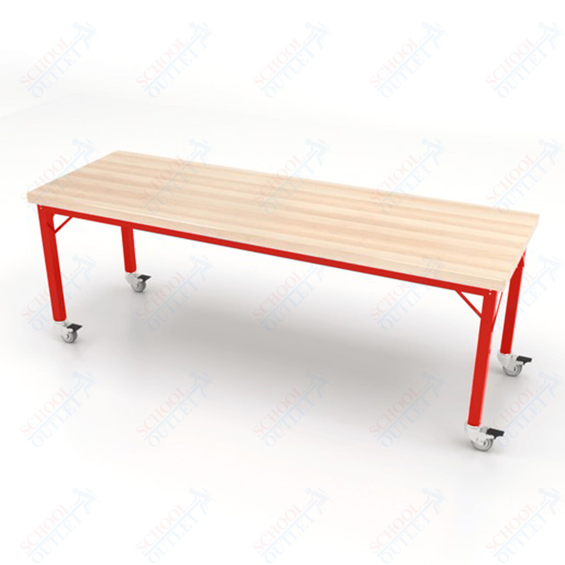 CEF Brainstorm Workbench 26" Height with Maple Butcher Block Top and Steel Frame for Kindergarten - 2nd Grade - SchoolOutlet