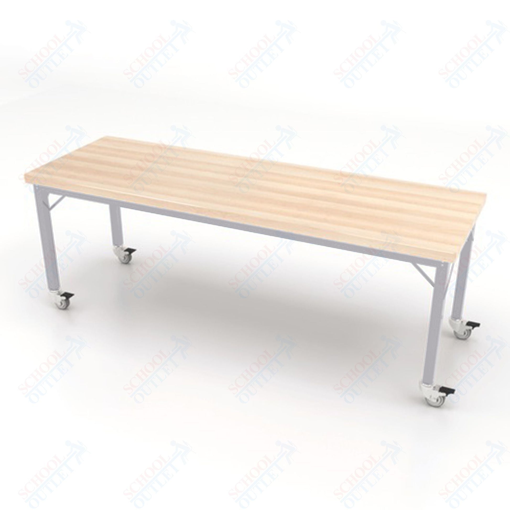 CEF Brainstorm Workbench 26" Height with Maple Butcher Block Top and Steel Frame for Kindergarten - 2nd Grade - SchoolOutlet