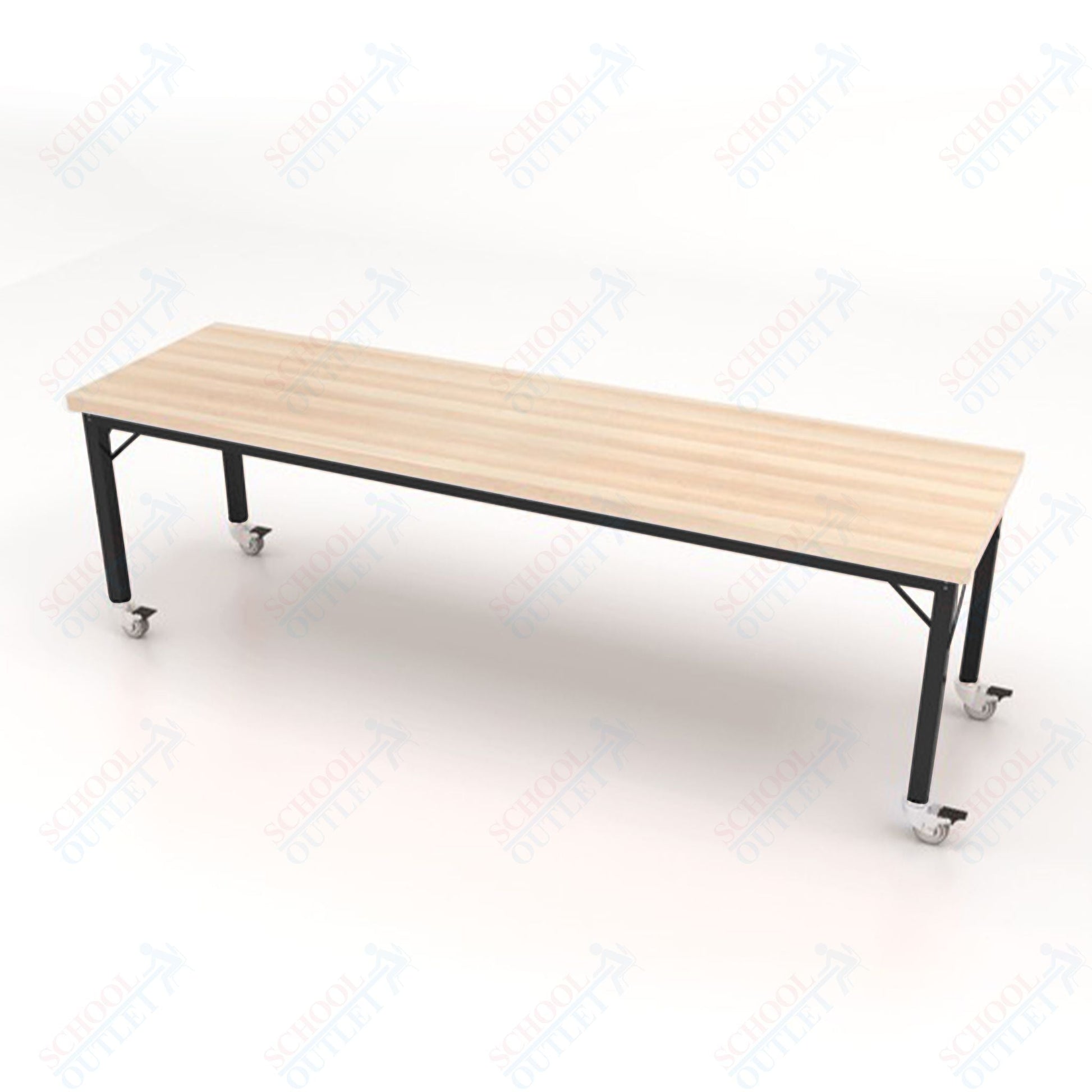 CEF Brainstorm Workbench 26" Height with Maple Butcher Block Top and Steel Frame for Kindergarten - 2nd Grade - SchoolOutlet