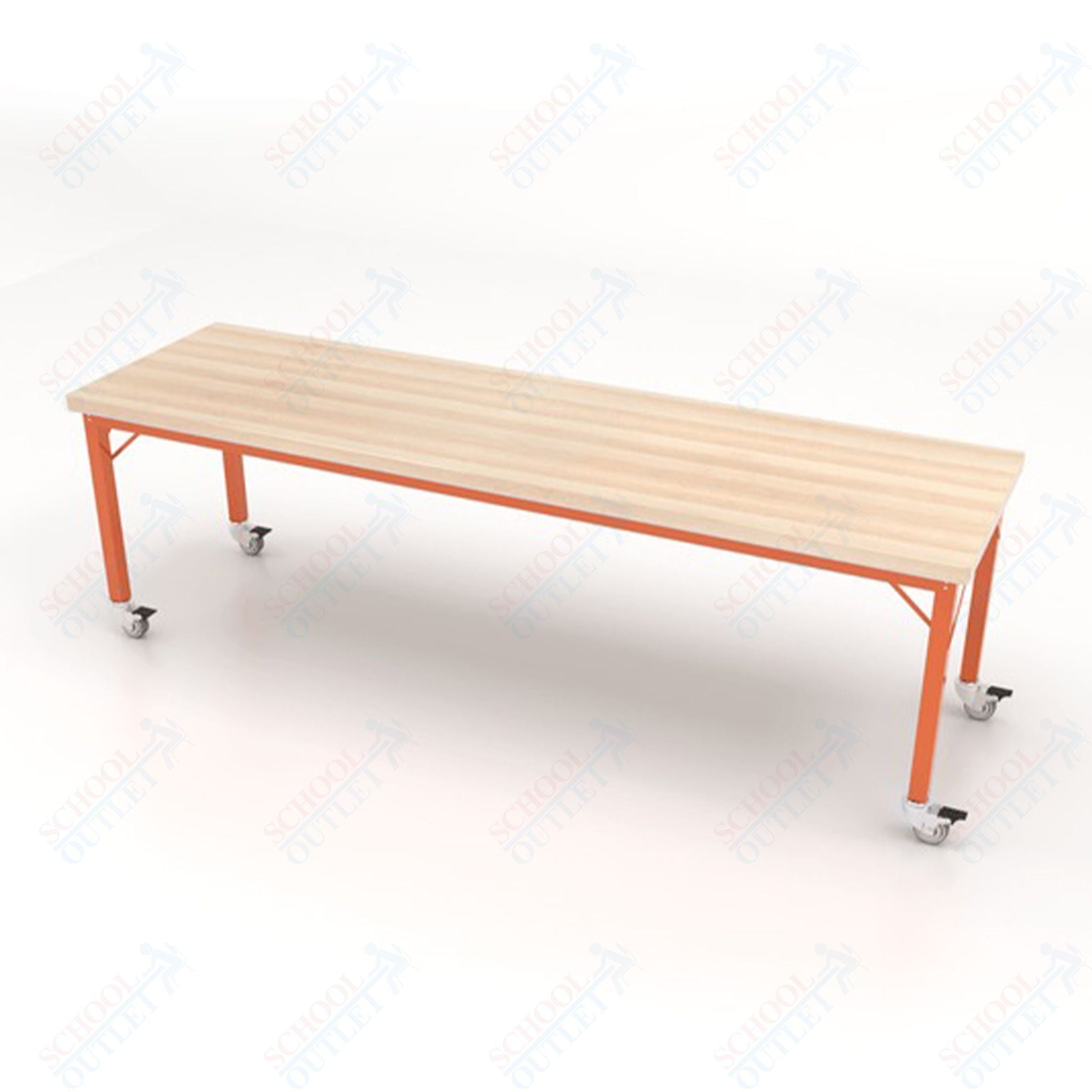 CEF Brainstorm Workbench 26" Height with Maple Butcher Block Top and Steel Frame for Kindergarten - 2nd Grade - SchoolOutlet
