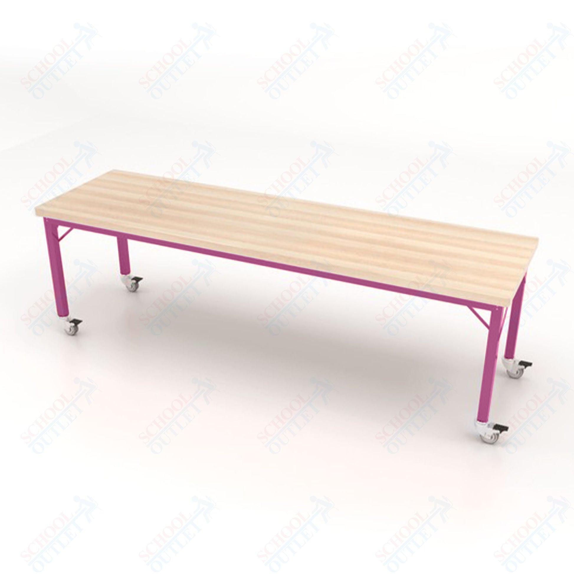 CEF Brainstorm Workbench 26" Height with Maple Butcher Block Top and Steel Frame for Kindergarten - 2nd Grade - SchoolOutlet