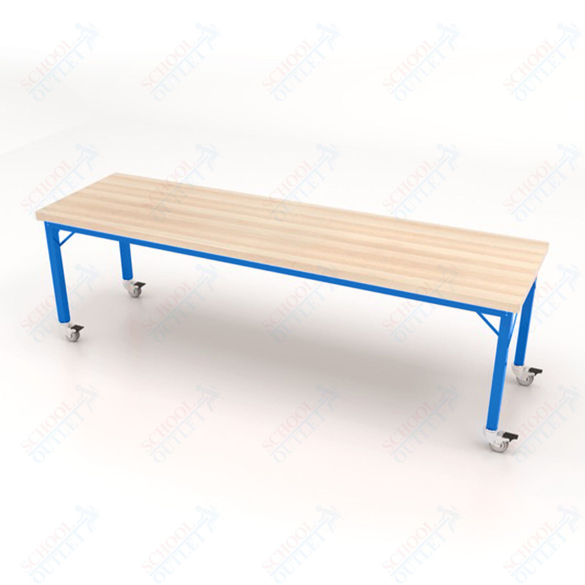 CEF Brainstorm Workbench 26" Height with Maple Butcher Block Top and Steel Frame for Kindergarten - 2nd Grade - SchoolOutlet