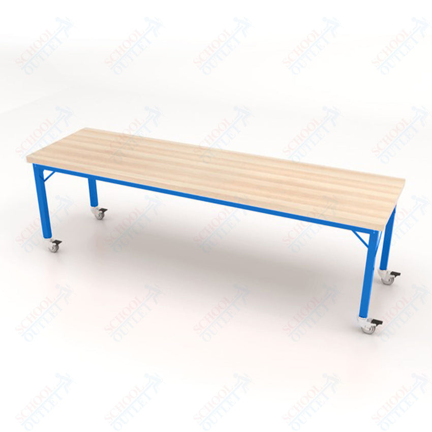 CEF Brainstorm Workbench 26" Height with Maple Butcher Block Top and Steel Frame for Kindergarten - 2nd Grade - SchoolOutlet