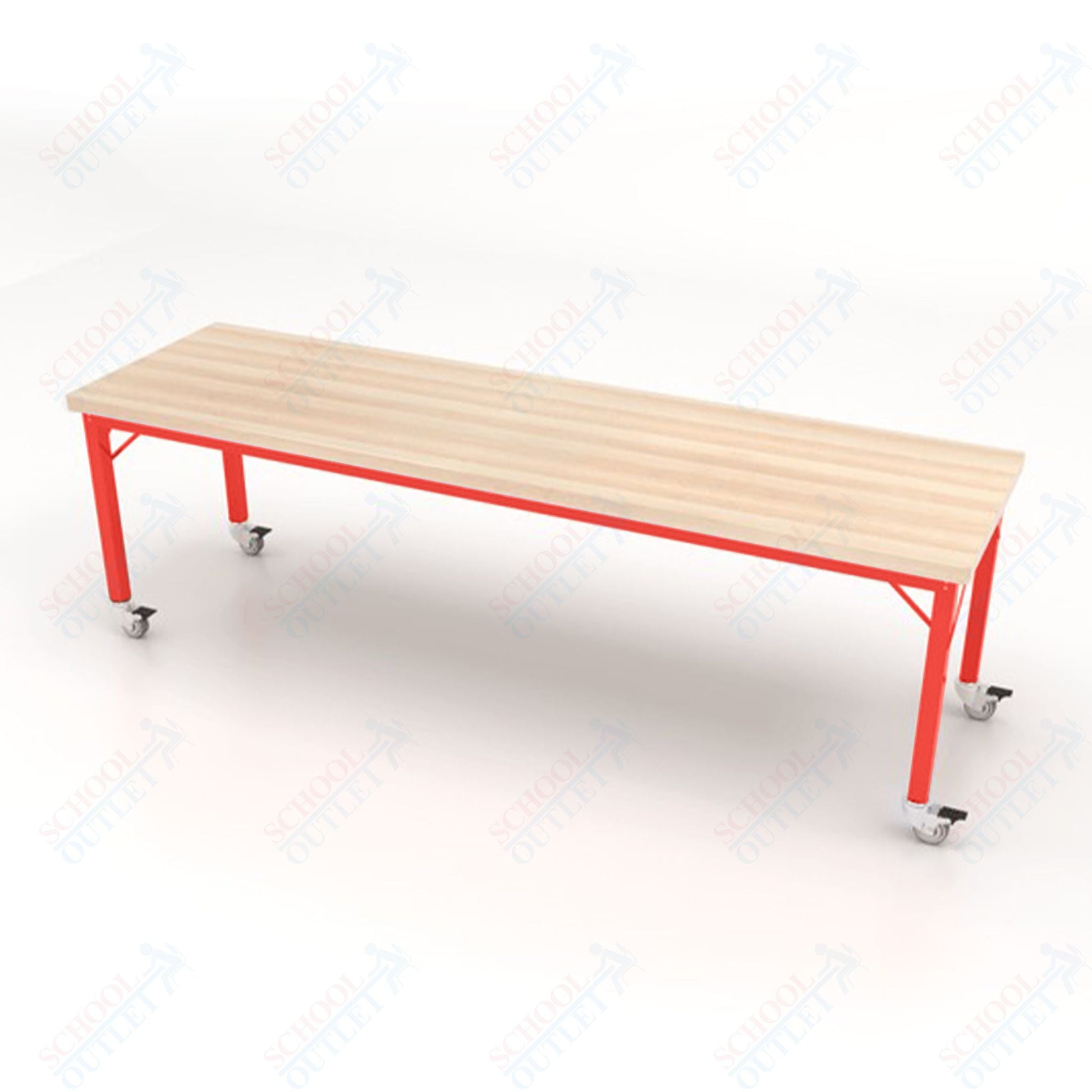 CEF Brainstorm Workbench 26" Height with Maple Butcher Block Top and Steel Frame for Kindergarten - 2nd Grade - SchoolOutlet