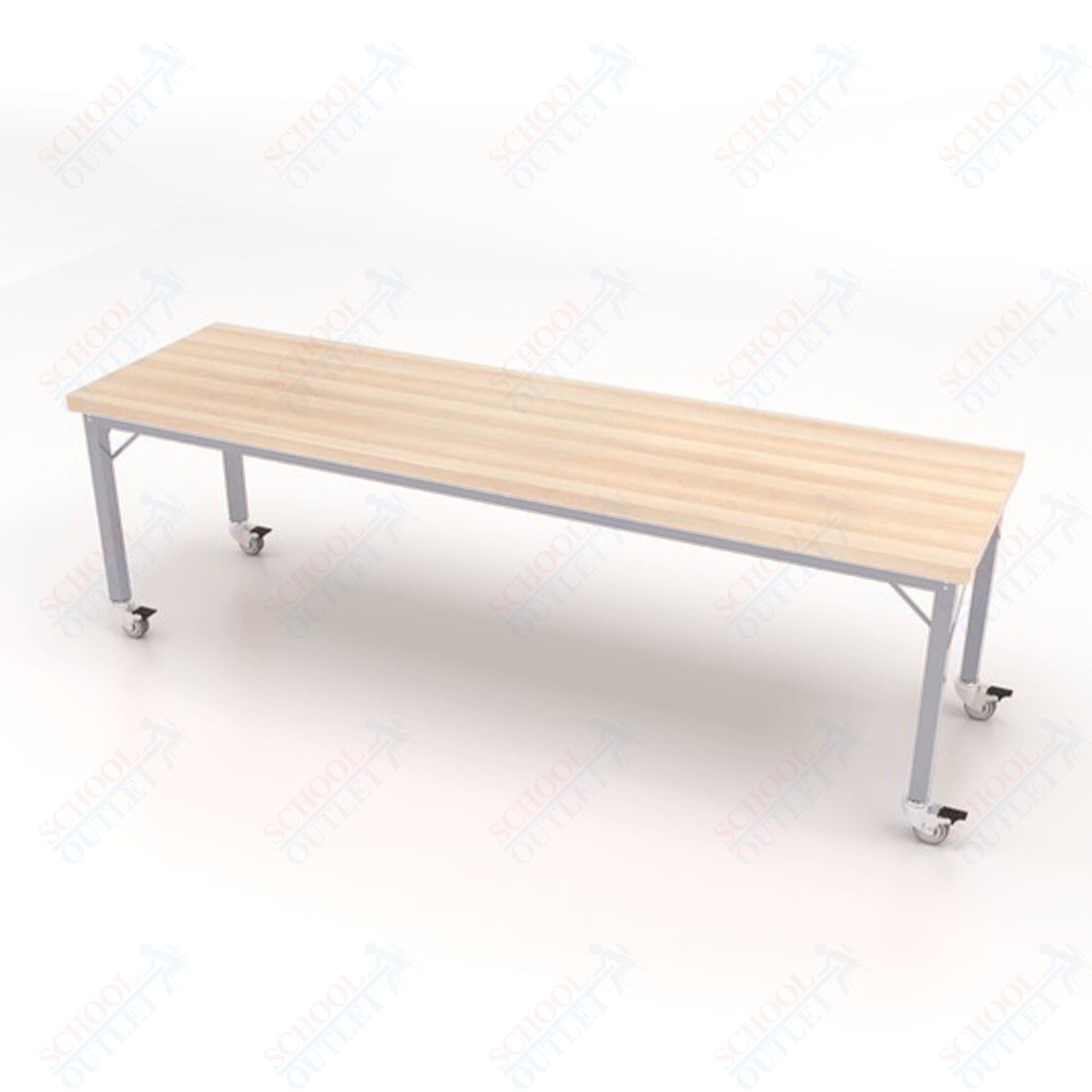 CEF Brainstorm Workbench 26" Height with Maple Butcher Block Top and Steel Frame for Kindergarten - 2nd Grade - SchoolOutlet