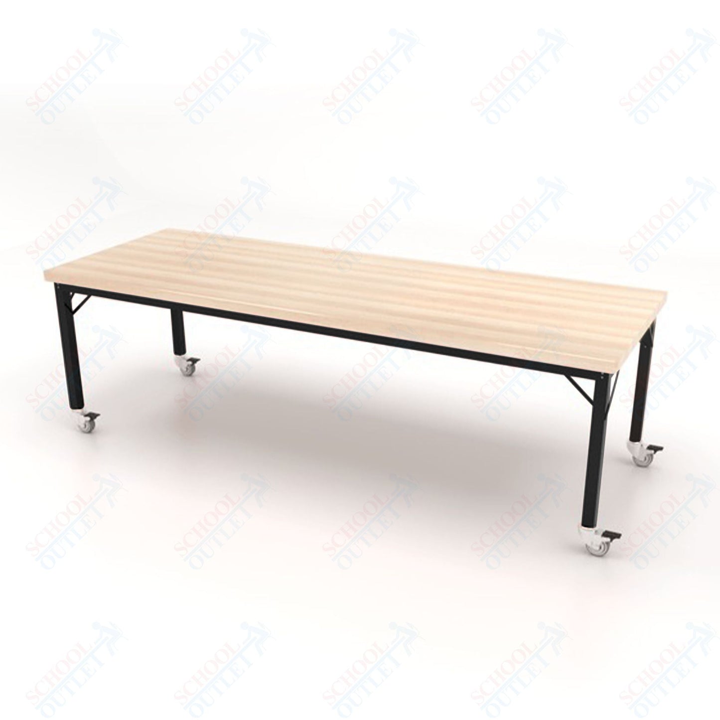 CEF Brainstorm Workbench 26" Height with Maple Butcher Block Top and Steel Frame for Kindergarten - 2nd Grade - SchoolOutlet