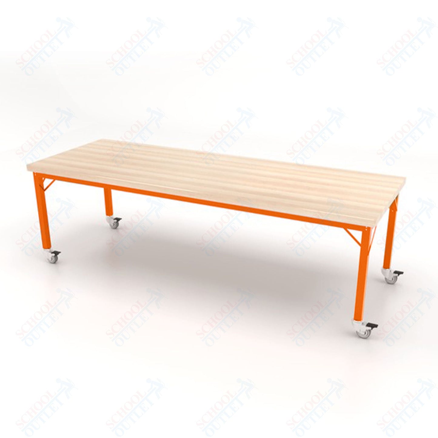 CEF Brainstorm Workbench 26" Height with Maple Butcher Block Top and Steel Frame for Kindergarten - 2nd Grade - SchoolOutlet