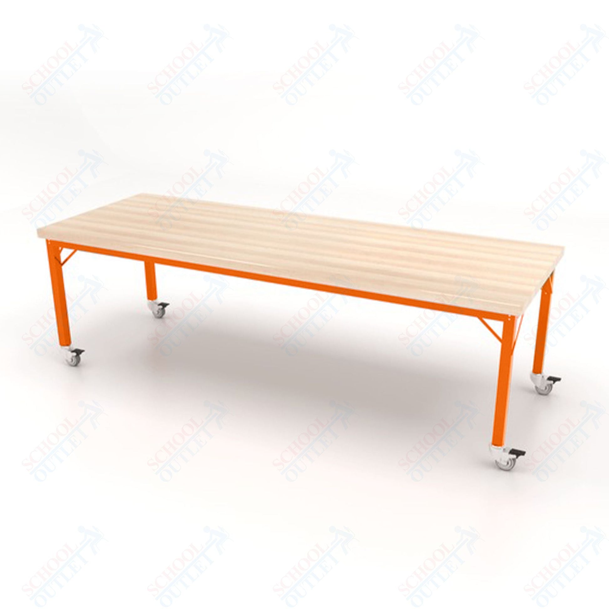 CEF Brainstorm Workbench 26" Height with Maple Butcher Block Top and Steel Frame for Kindergarten - 2nd Grade - SchoolOutlet