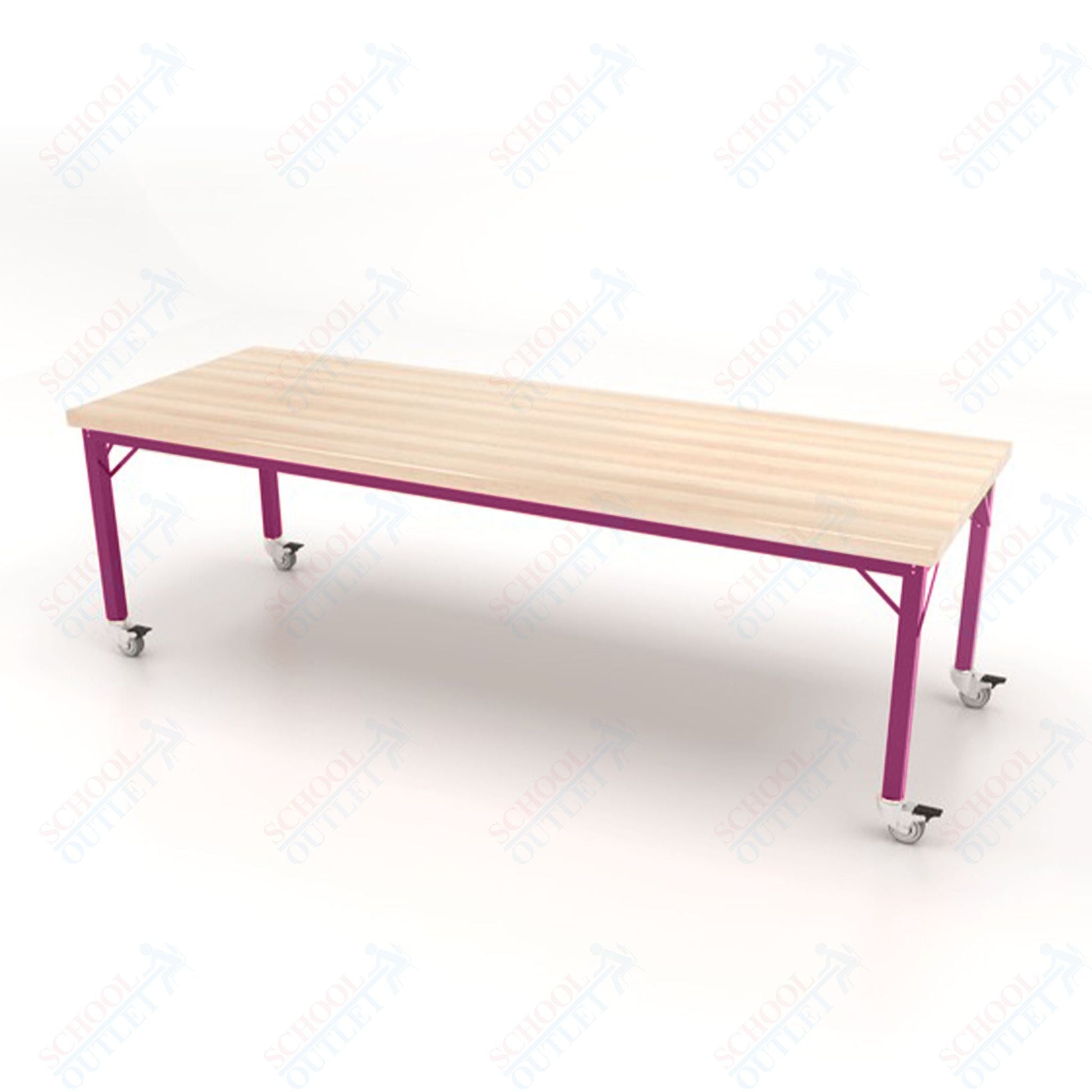 CEF Brainstorm Workbench 26" Height with Maple Butcher Block Top and Steel Frame for Kindergarten - 2nd Grade - SchoolOutlet