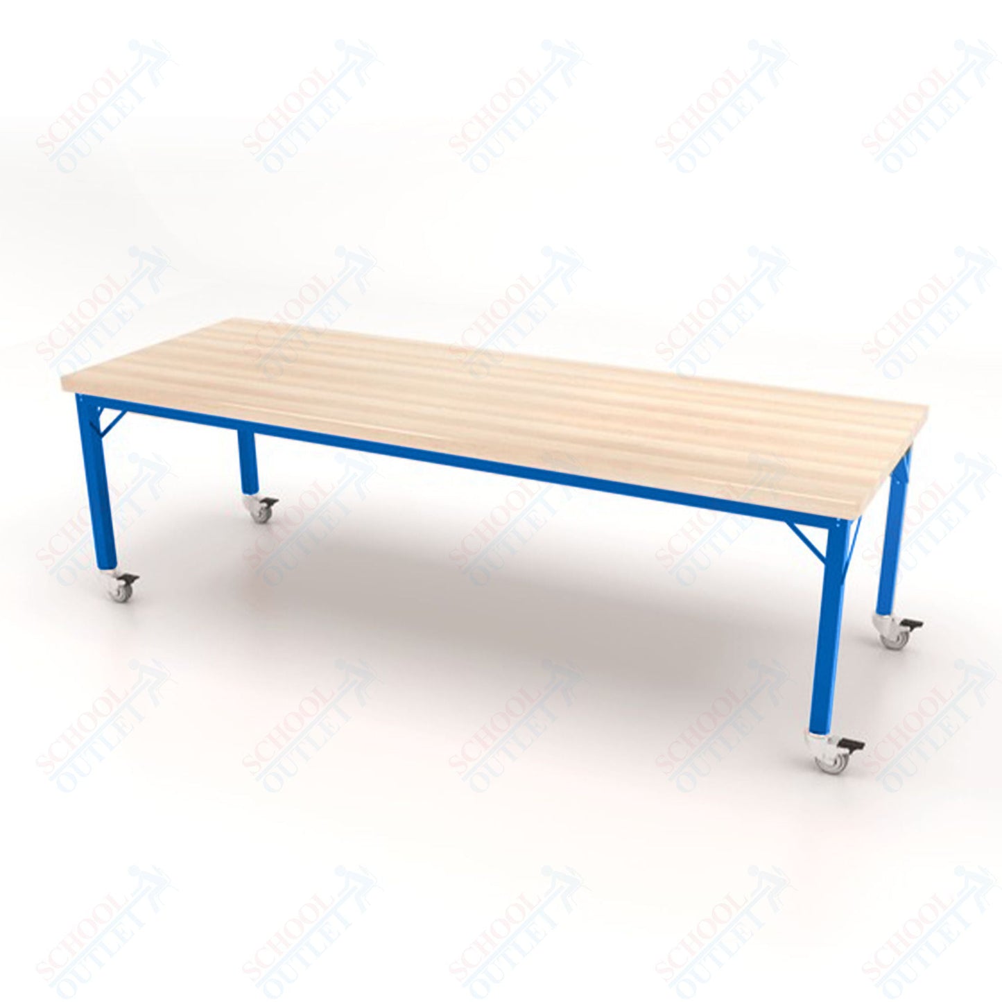 CEF Brainstorm Workbench 26" Height with Maple Butcher Block Top and Steel Frame for Kindergarten - 2nd Grade - SchoolOutlet