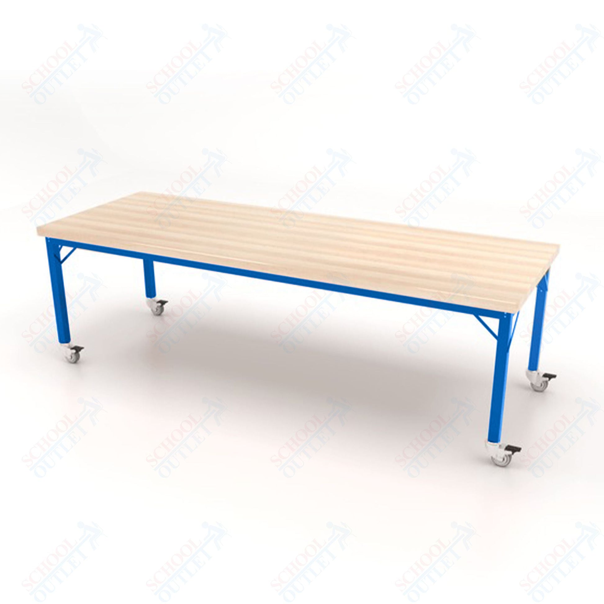 CEF Brainstorm Workbench 26" Height with Maple Butcher Block Top and Steel Frame for Kindergarten - 2nd Grade - SchoolOutlet