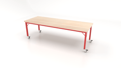CEF Brainstorm Workbench 26" Height with Maple Butcher Block Top and Steel Frame for Kindergarten - 2nd Grade