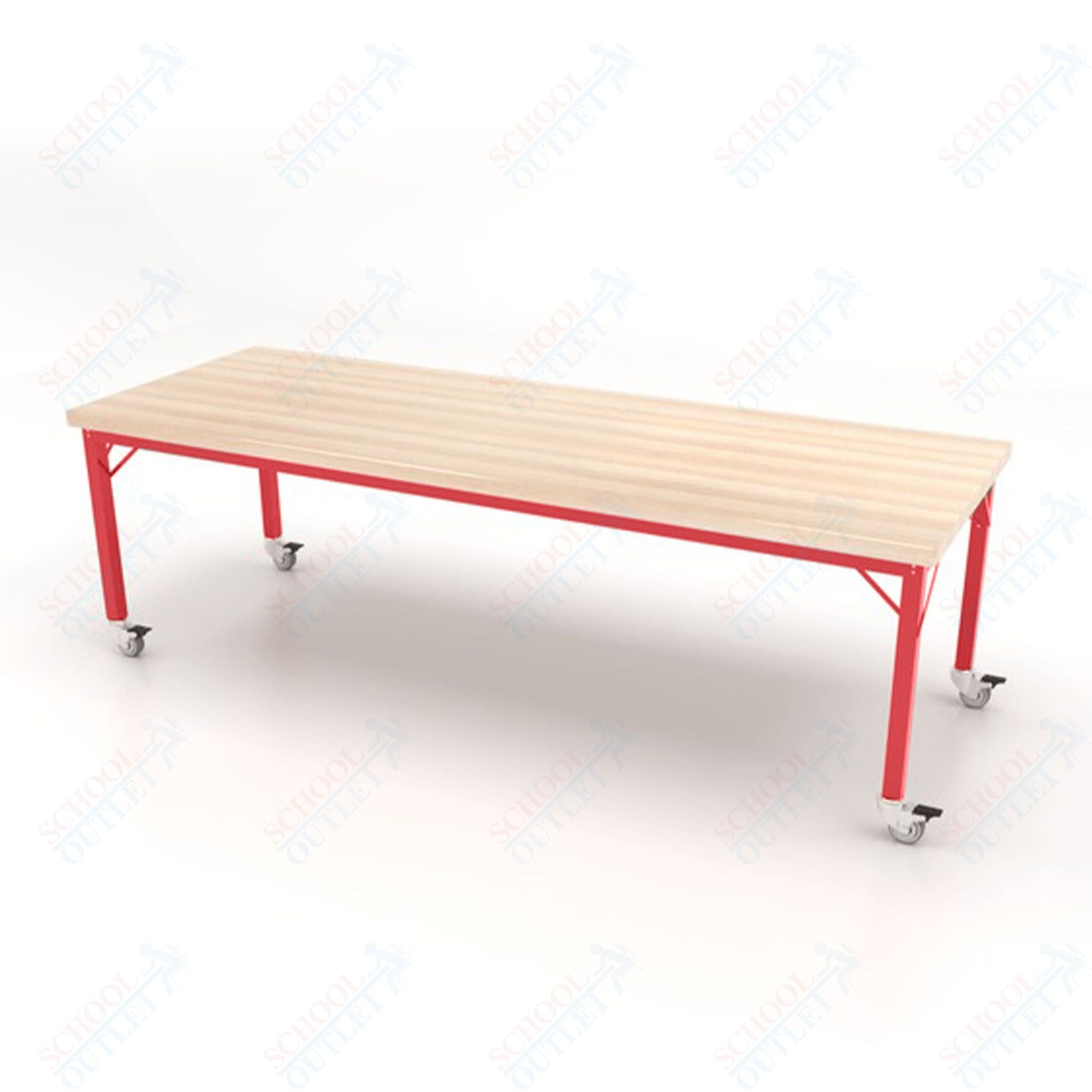 CEF Brainstorm Workbench 26" Height with Maple Butcher Block Top and Steel Frame for Kindergarten - 2nd Grade - SchoolOutlet