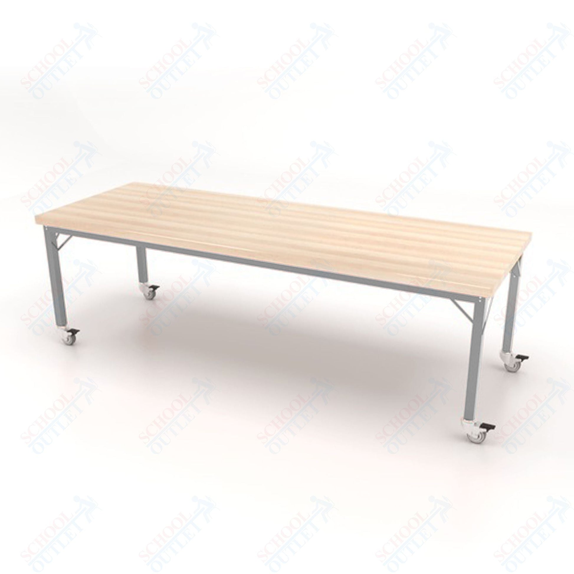 CEF Brainstorm Workbench 26" Height with Maple Butcher Block Top and Steel Frame for Kindergarten - 2nd Grade - SchoolOutlet