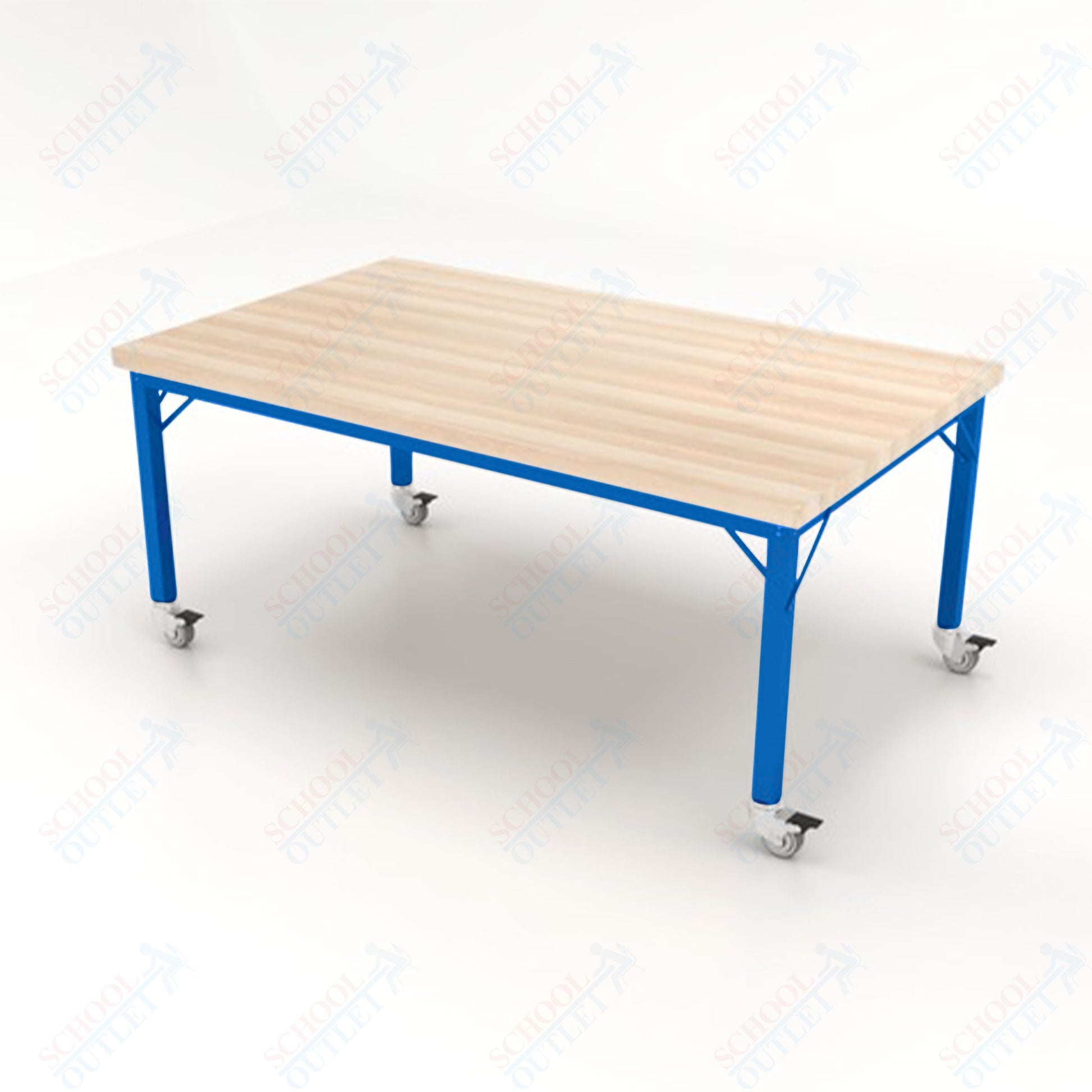 CEF Brainstorm Workbench 26" Height with Maple Butcher Block Top and Steel Frame for Kindergarten - 2nd Grade - SchoolOutlet