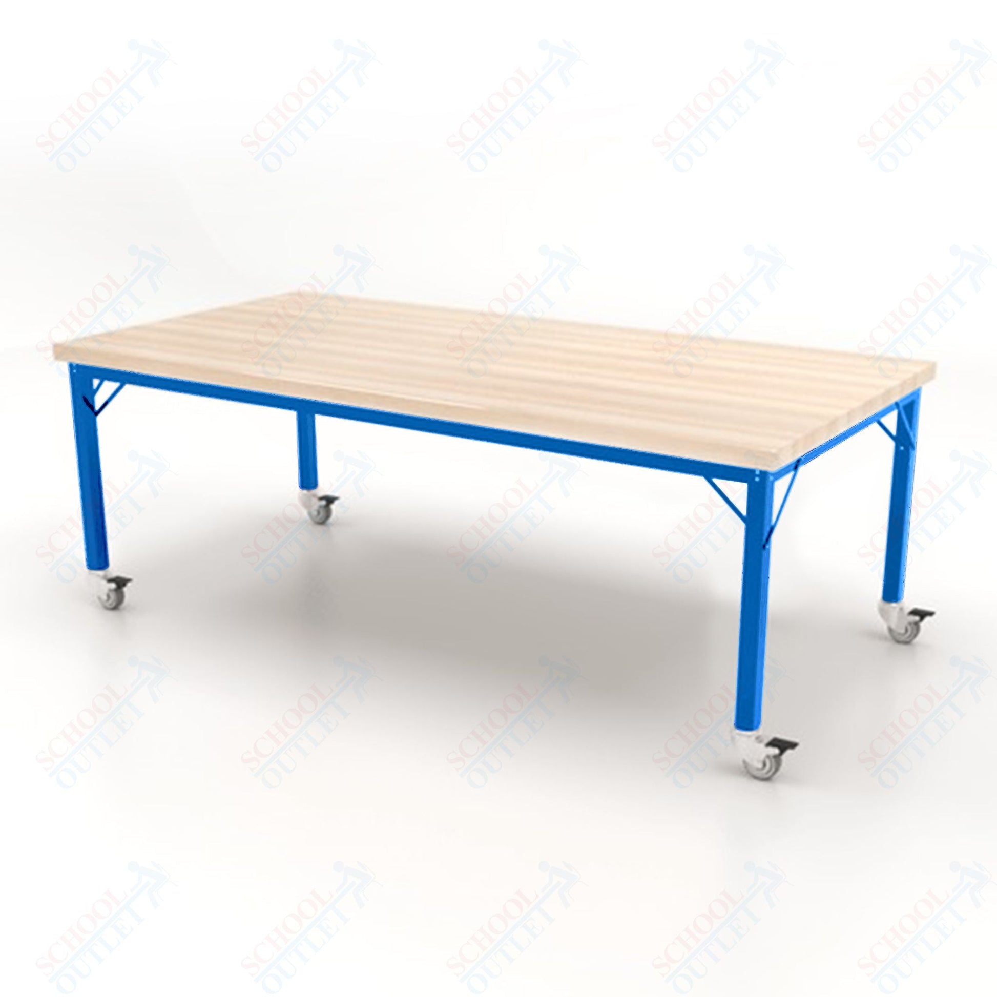 CEF Brainstorm Workbench 26" Height with Maple Butcher Block Top and Steel Frame for Kindergarten - 2nd Grade - SchoolOutlet