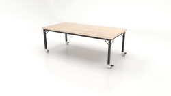 CEF Brainstorm Workbench 26" Height with Maple Butcher Block Top and Steel Frame for Kindergarten - 2nd Grade