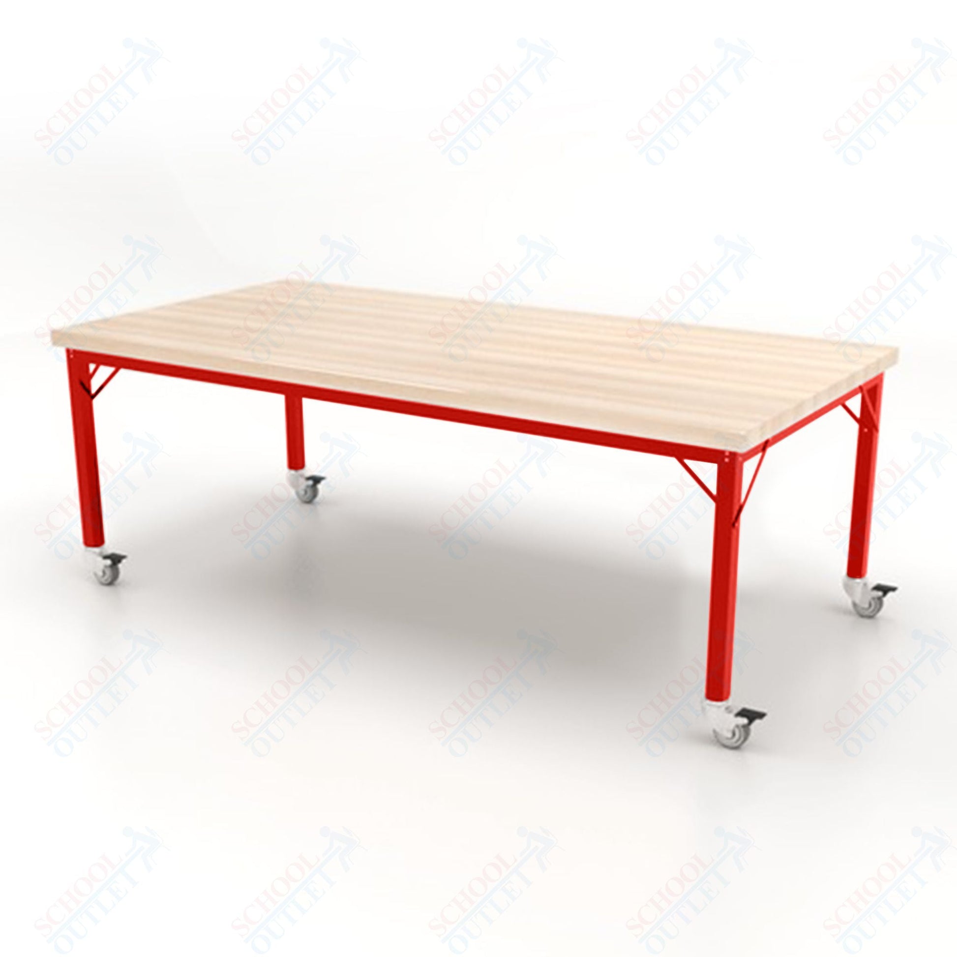 CEF Brainstorm Workbench 26" Height with Maple Butcher Block Top and Steel Frame for Kindergarten - 2nd Grade - SchoolOutlet