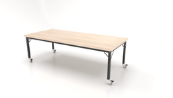 CEF Brainstorm Workbench 26" Height with Maple Butcher Block Top and Steel Frame for Kindergarten - 2nd Grade