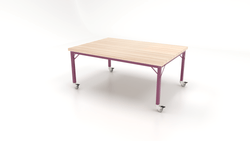 CEF Brainstorm Workbench 26" Height with Maple Butcher Block Top and Steel Frame for Kindergarten - 2nd Grade