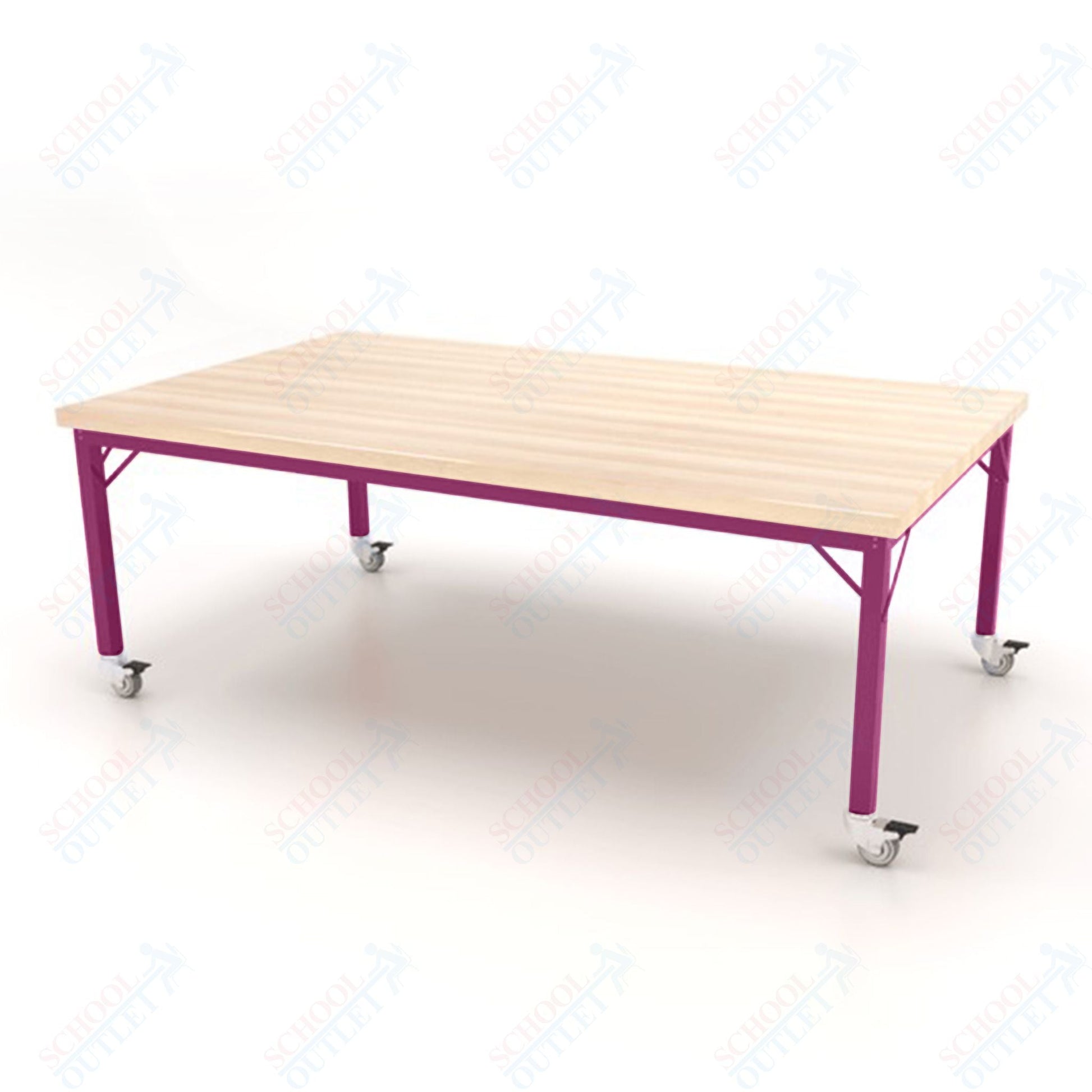 CEF Brainstorm Workbench 26" Height with Maple Butcher Block Top and Steel Frame for Kindergarten - 2nd Grade - SchoolOutlet