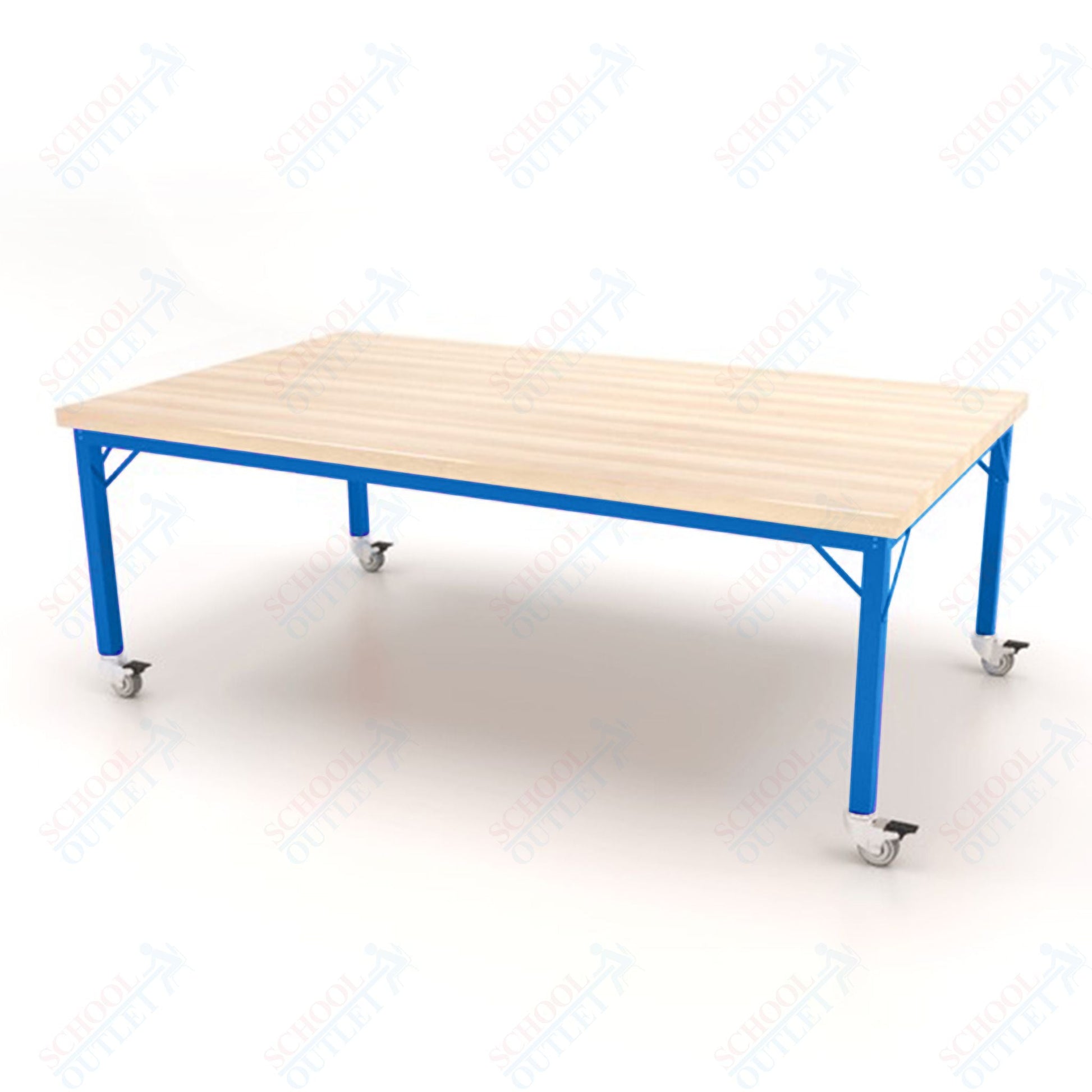 CEF Brainstorm Workbench 26" Height with Maple Butcher Block Top and Steel Frame for Kindergarten - 2nd Grade - SchoolOutlet