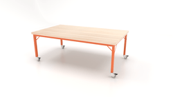 CEF Brainstorm Workbench 26" Height with Maple Butcher Block Top and Steel Frame for Kindergarten - 2nd Grade