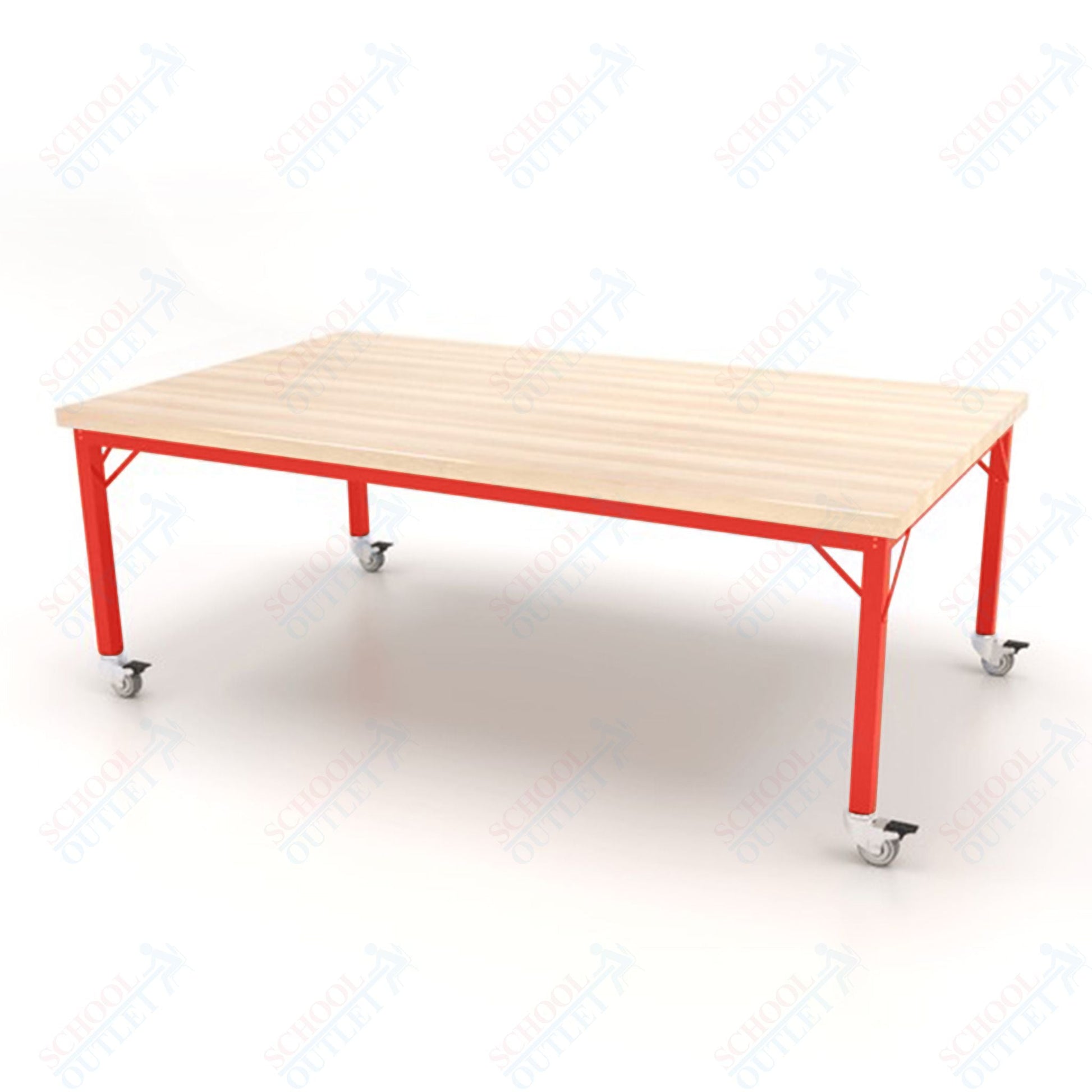CEF Brainstorm Workbench 26" Height with Maple Butcher Block Top and Steel Frame for Kindergarten - 2nd Grade - SchoolOutlet