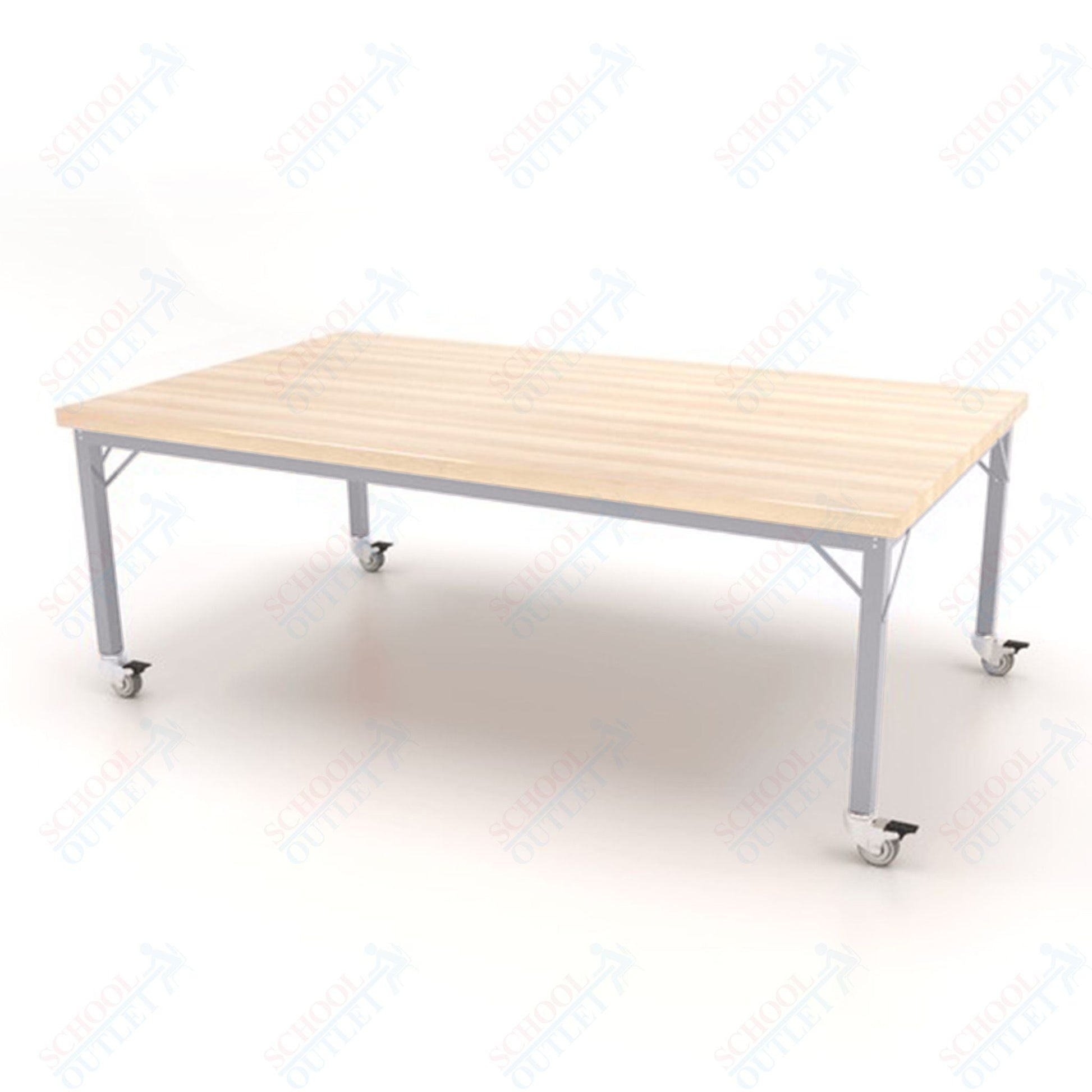 CEF Brainstorm Workbench 26" Height with Maple Butcher Block Top and Steel Frame for Kindergarten - 2nd Grade - SchoolOutlet