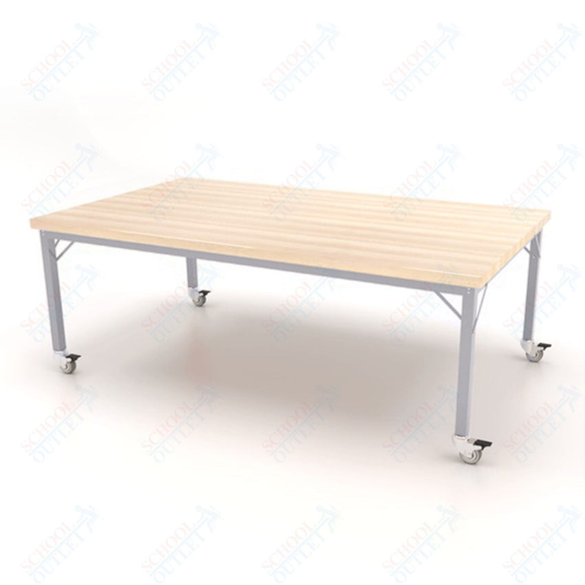 CEF Brainstorm Workbench 26" Height with Maple Butcher Block Top and Steel Frame for Kindergarten - 2nd Grade - SchoolOutlet