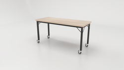 CEF Brainstorm Workbench 30" Height with Maple Butcher Block Top and Steel Frame for 3rd Grade and Up
