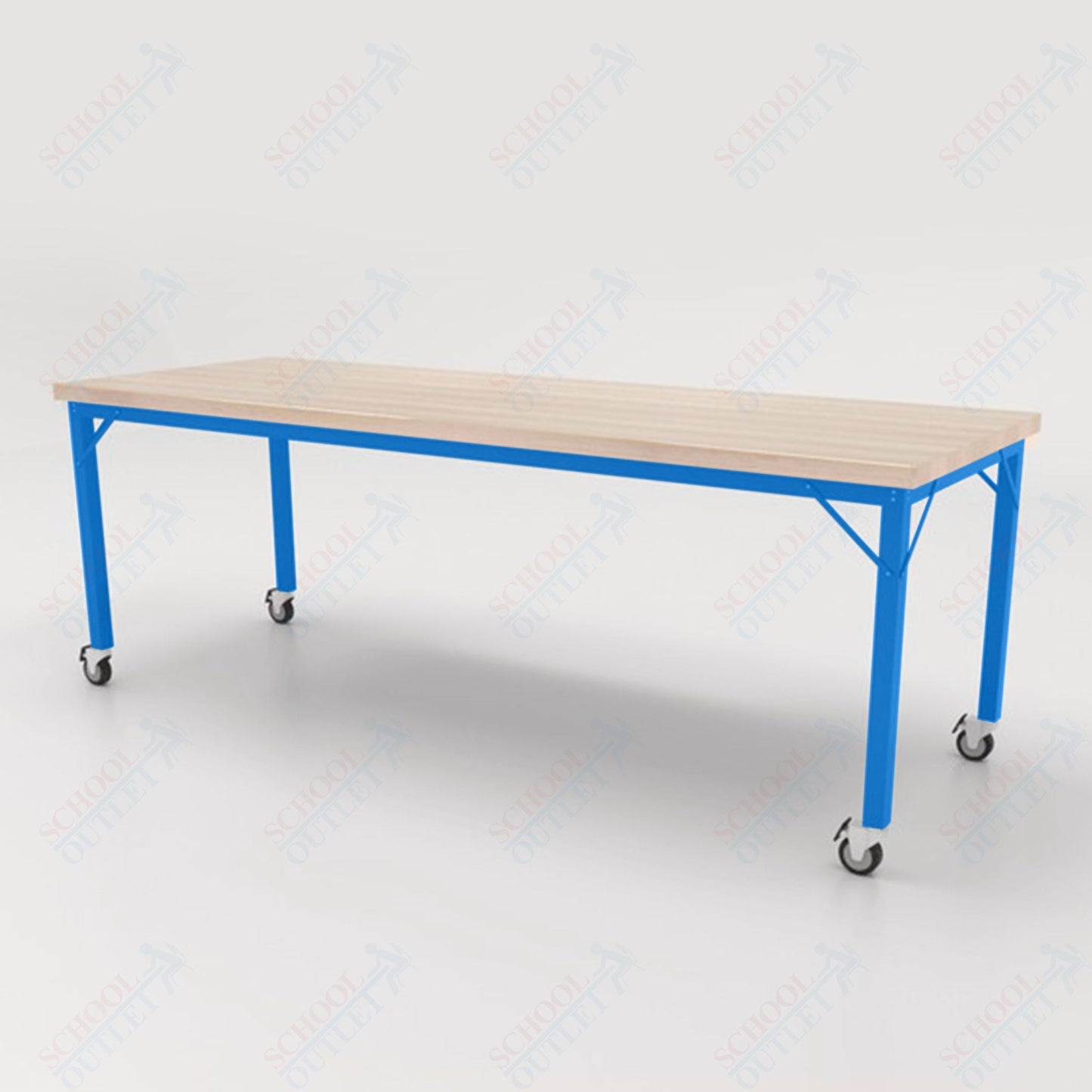 CEF Brainstorm Workbench 30" Height with Maple Butcher Block Top and Steel Frame for 3rd Grade and Up - SchoolOutlet