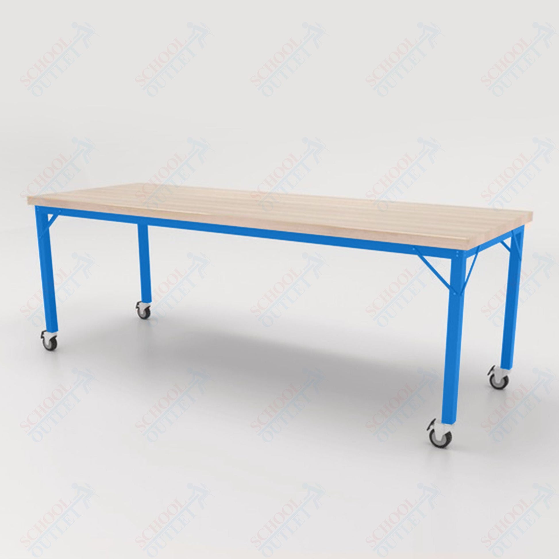 CEF Brainstorm Workbench 30" Height with Maple Butcher Block Top and Steel Frame for 3rd Grade and Up - SchoolOutlet