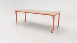 CEF Brainstorm Workbench 30" Height with Maple Butcher Block Top and Steel Frame for 3rd Grade and Up