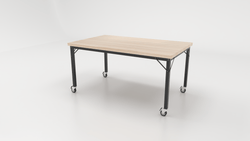 CEF Brainstorm Workbench 30" Height with Maple Butcher Block Top and Steel Frame for 3rd Grade and Up