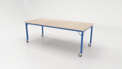 CEF Brainstorm Workbench 30" Height with Maple Butcher Block Top and Steel Frame for 3rd Grade and Up