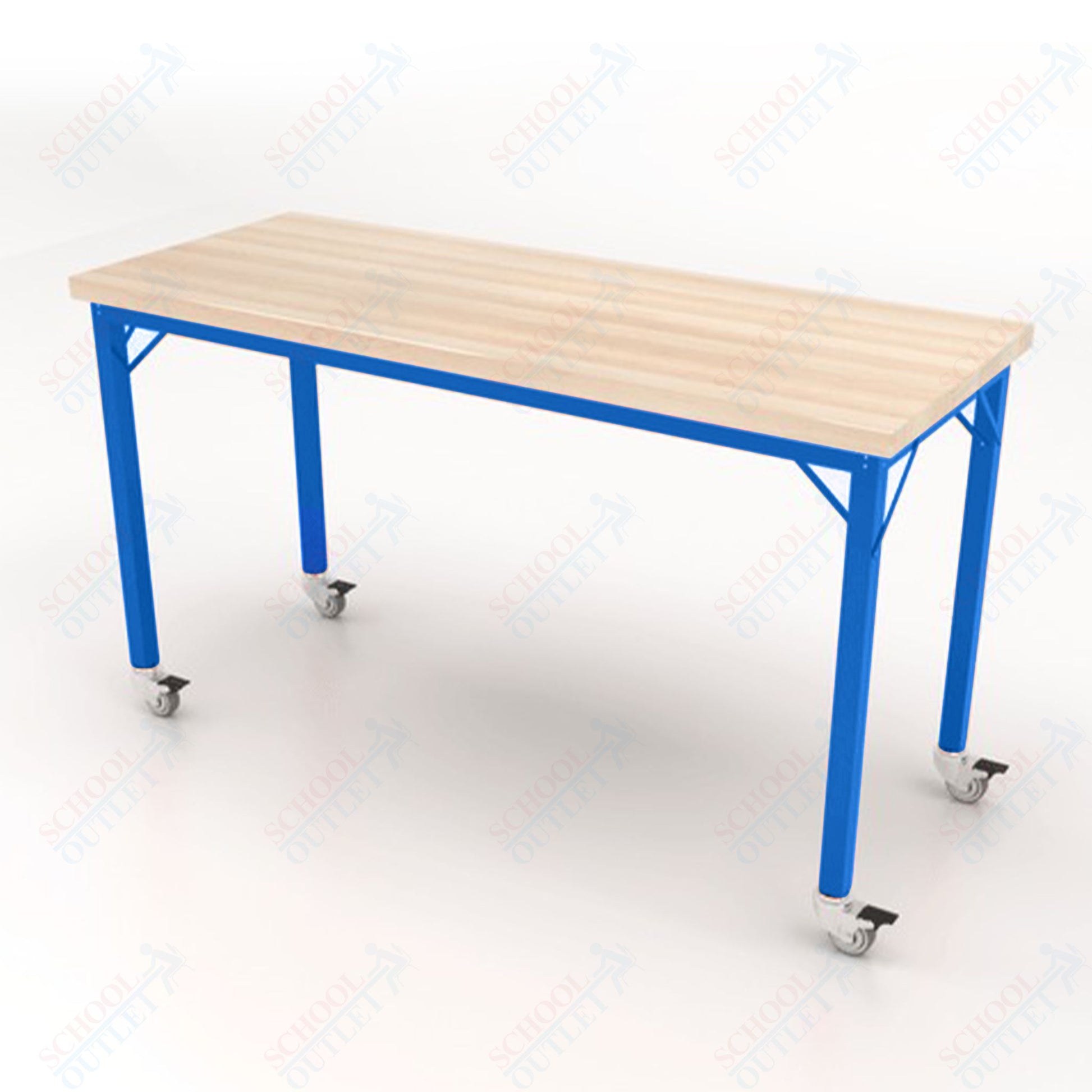 CEF Brainstorm Workbench 34" Height with Maple Butcher Block Top and Steel Frame for 3rd Grade and Up ADA Compliant - SchoolOutlet