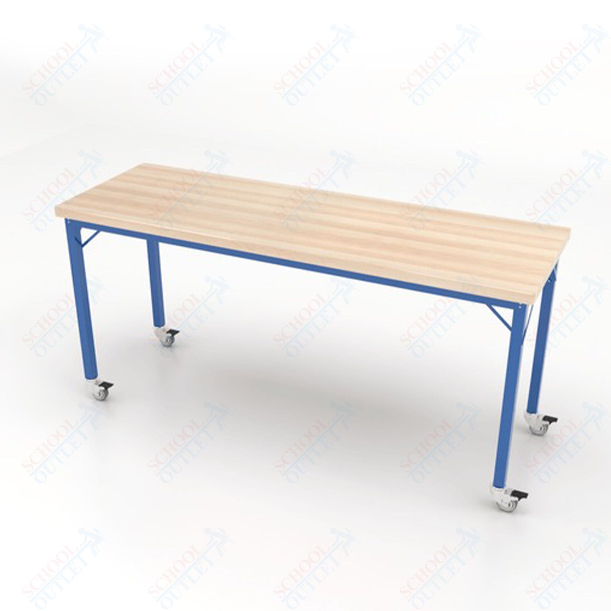 CEF Brainstorm Workbench 34" Height with Maple Butcher Block Top and Steel Frame for 3rd Grade and Up ADA Compliant - SchoolOutlet