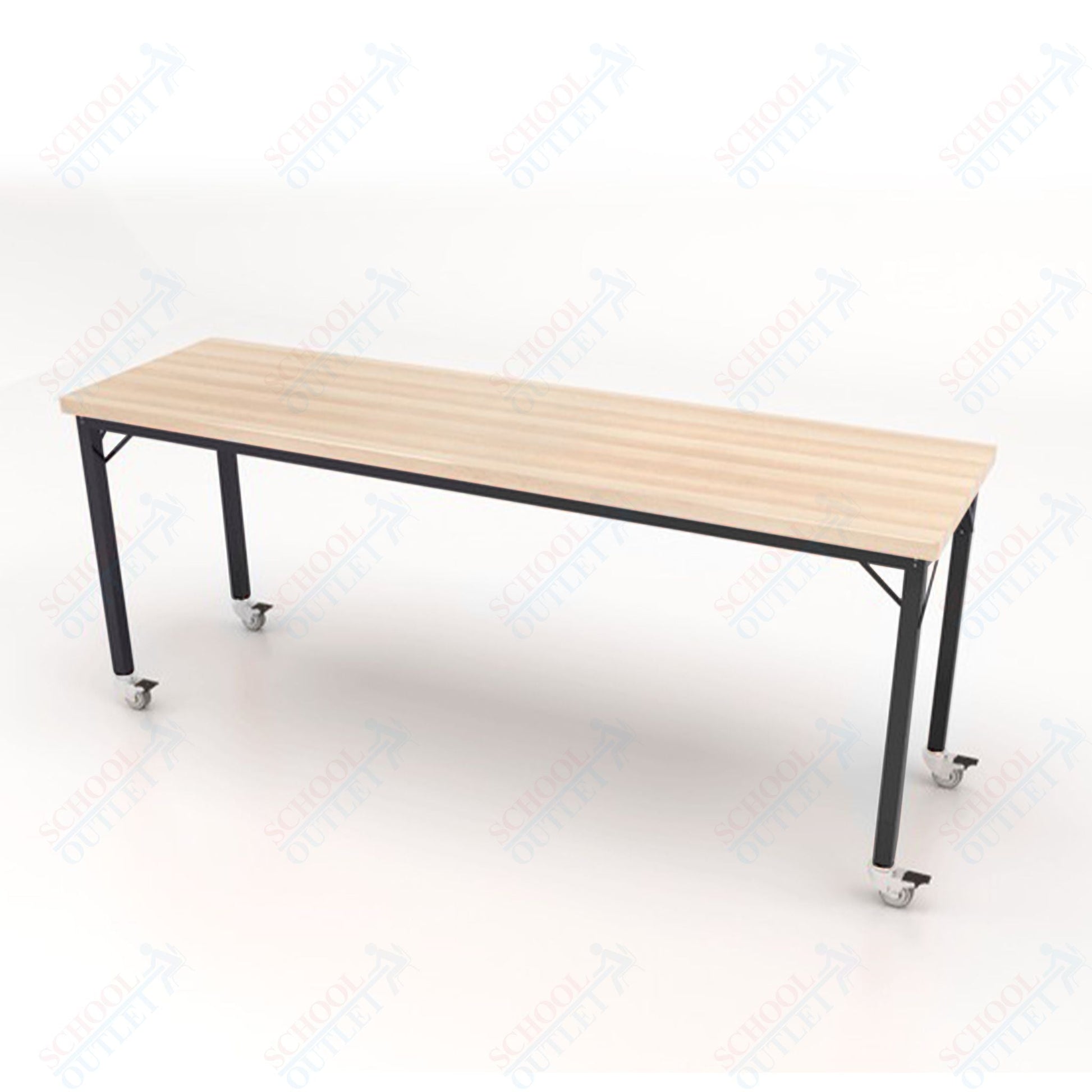 CEF Brainstorm Workbench 34" Height with Maple Butcher Block Top and Steel Frame for 3rd Grade and Up ADA Compliant - SchoolOutlet
