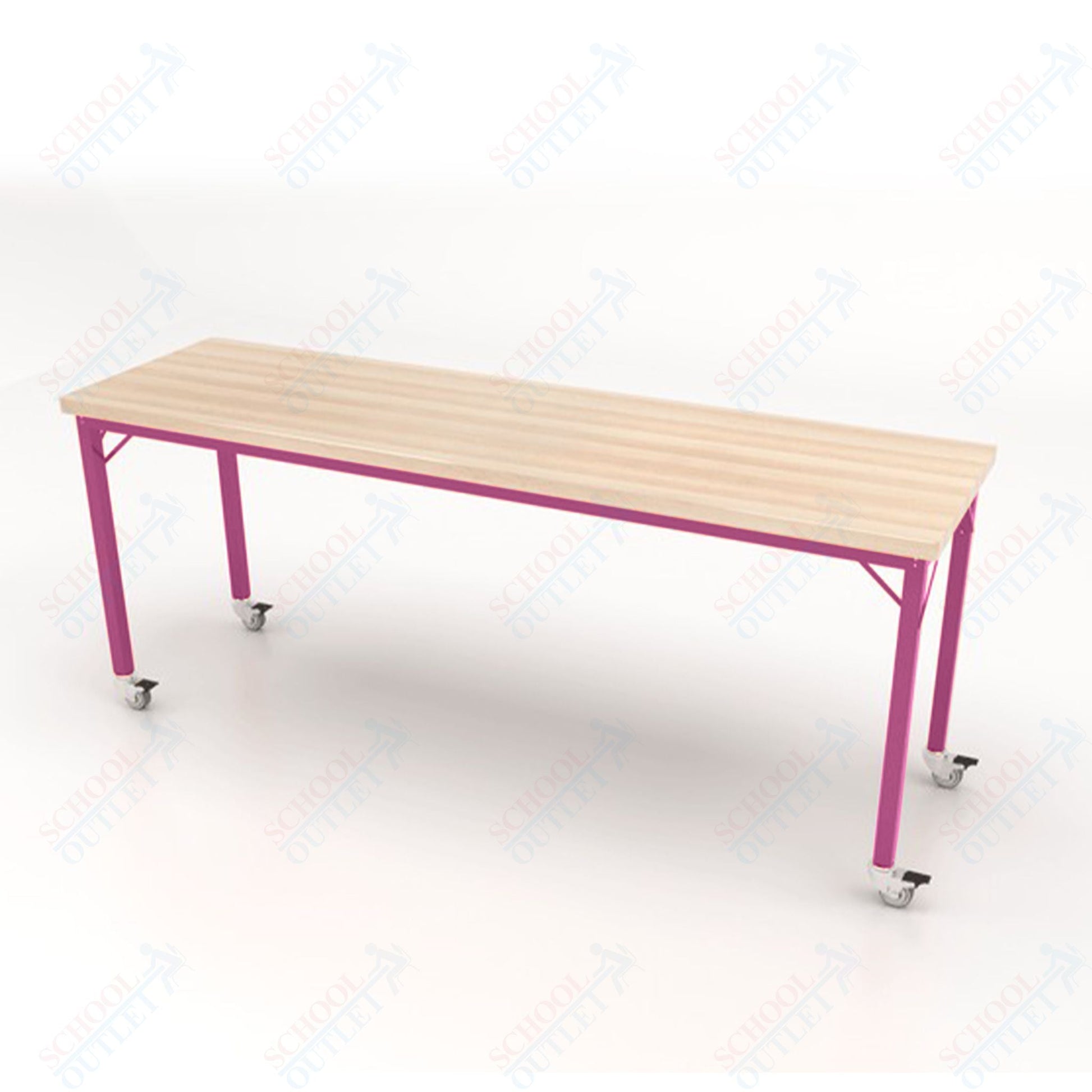 CEF Brainstorm Workbench 34" Height with Maple Butcher Block Top and Steel Frame for 3rd Grade and Up ADA Compliant - SchoolOutlet