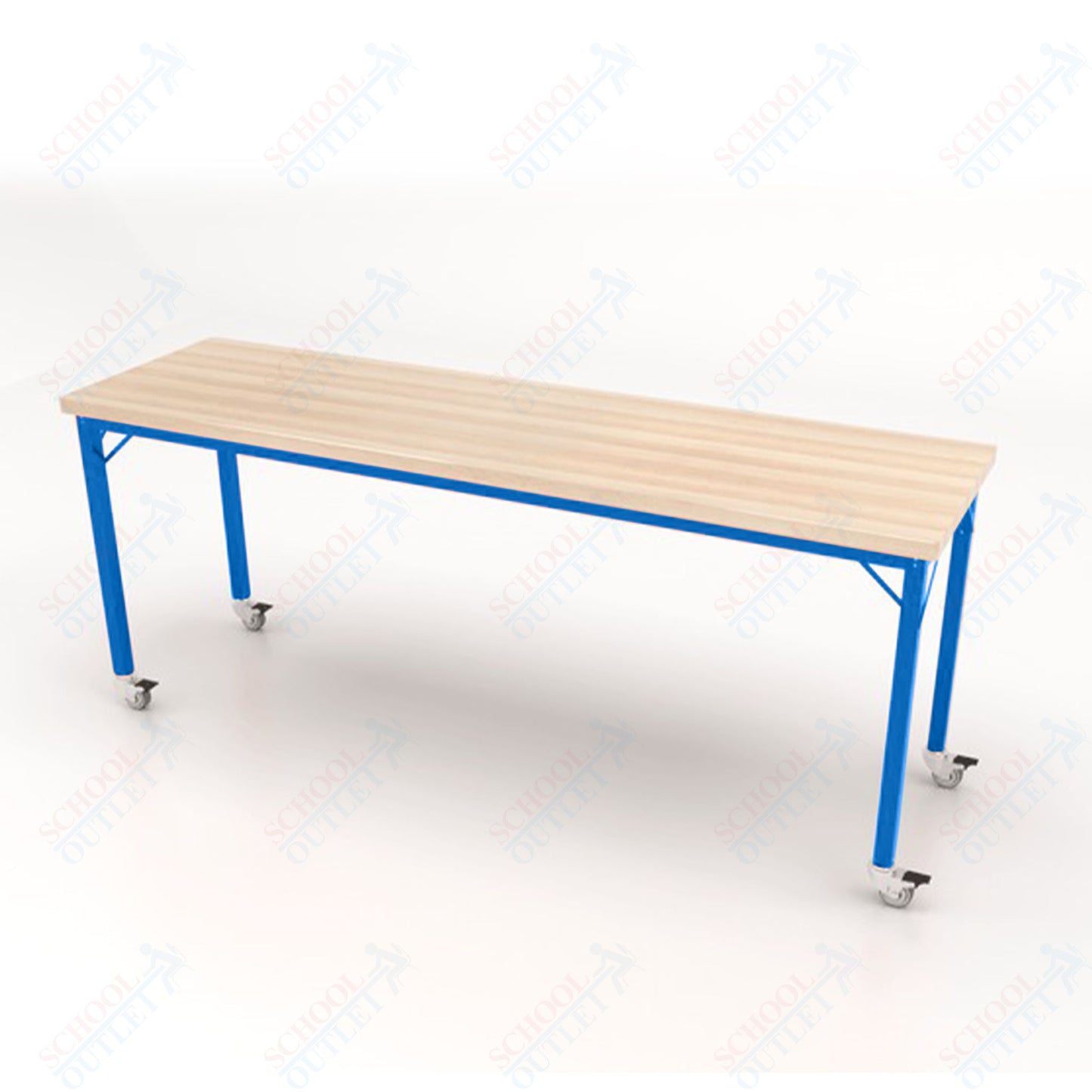 CEF Brainstorm Workbench 34" Height with Maple Butcher Block Top and Steel Frame for 3rd Grade and Up ADA Compliant - SchoolOutlet