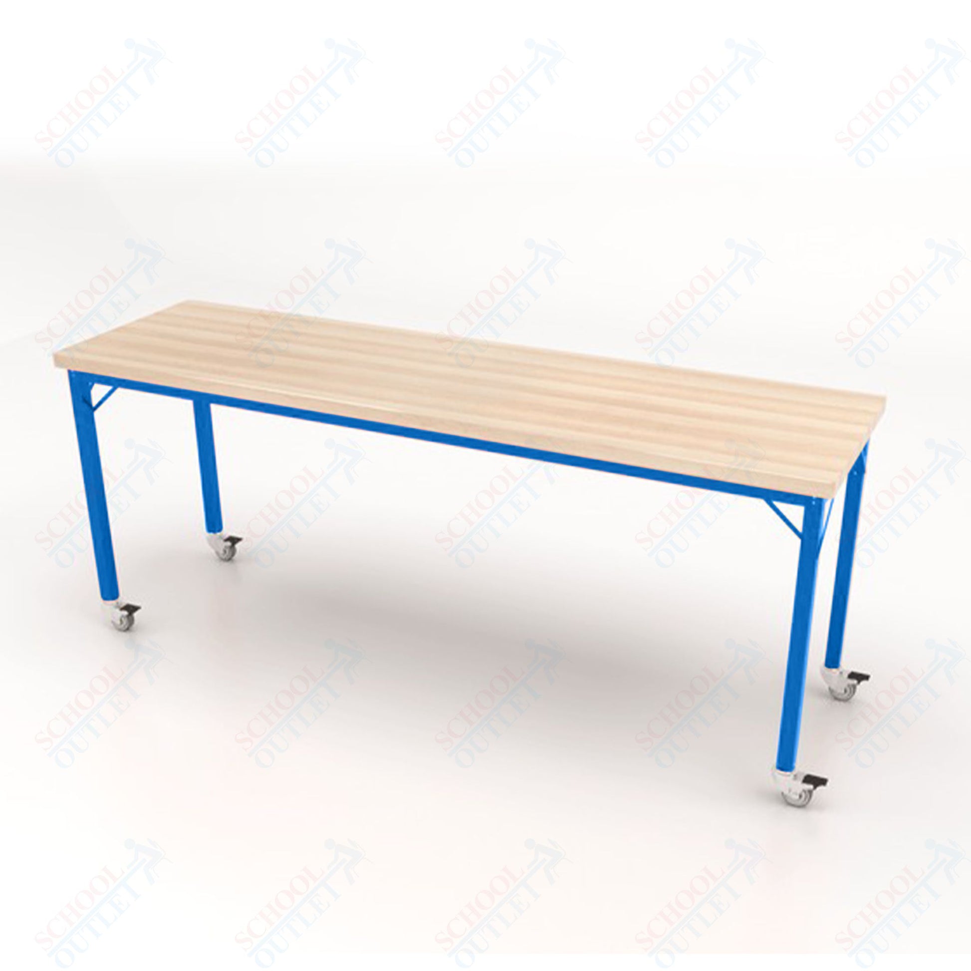 CEF Brainstorm Workbench 34" Height with Maple Butcher Block Top and Steel Frame for 3rd Grade and Up ADA Compliant - SchoolOutlet
