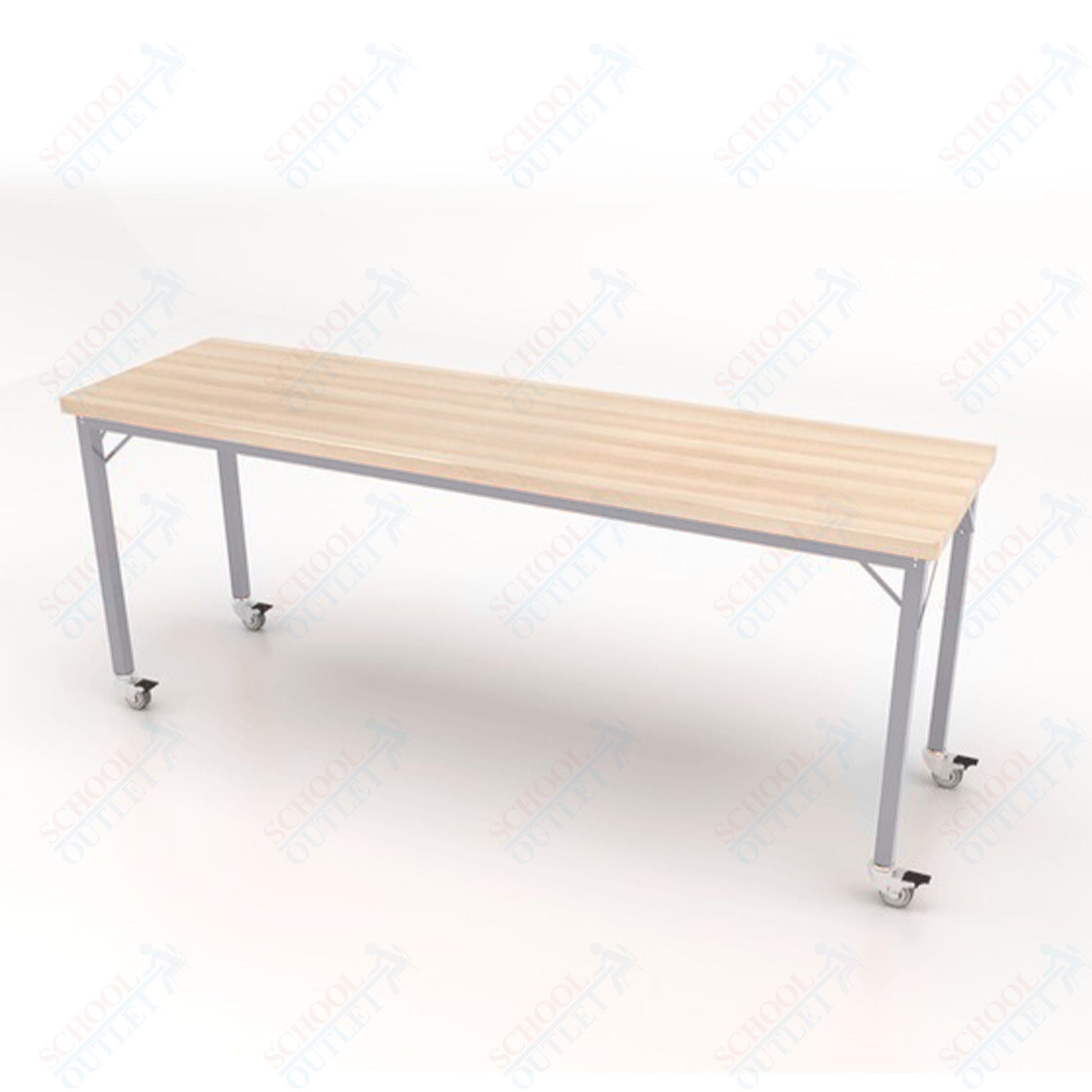 CEF Brainstorm Workbench 34" Height with Maple Butcher Block Top and Steel Frame for 3rd Grade and Up ADA Compliant - SchoolOutlet